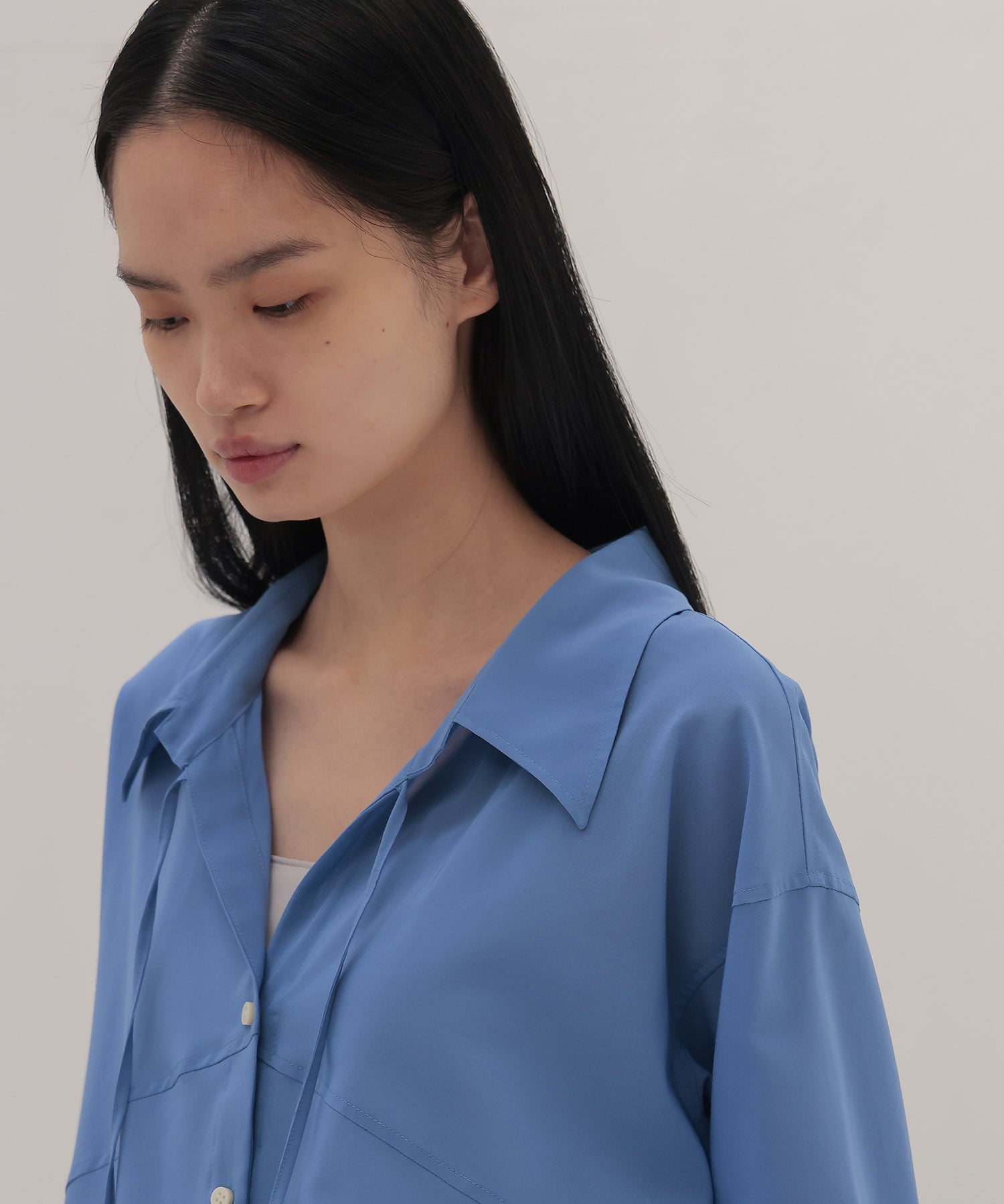 〔お家で試着〕sheer gas voile shirt