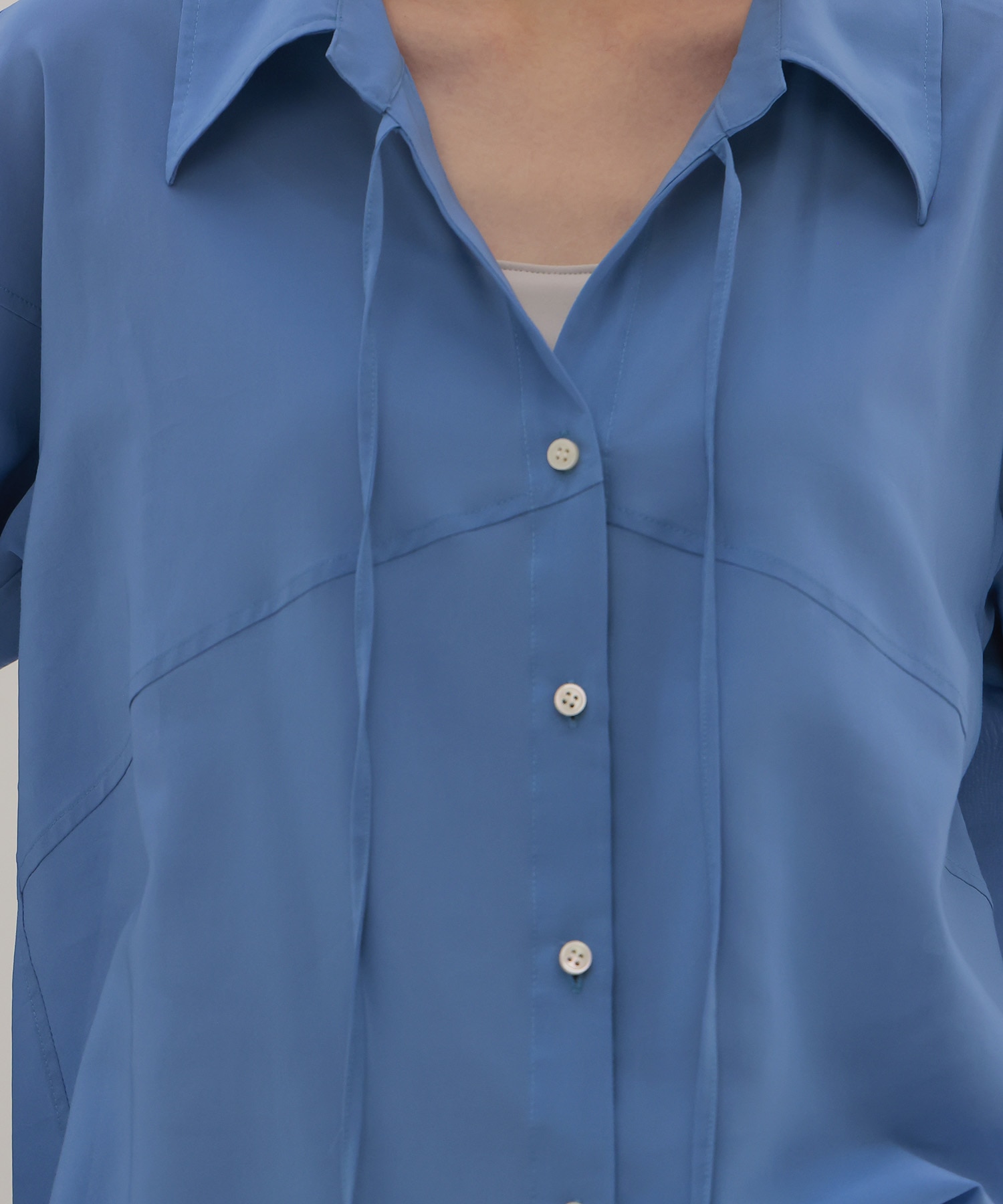 〔お家で試着〕sheer gas voile shirt