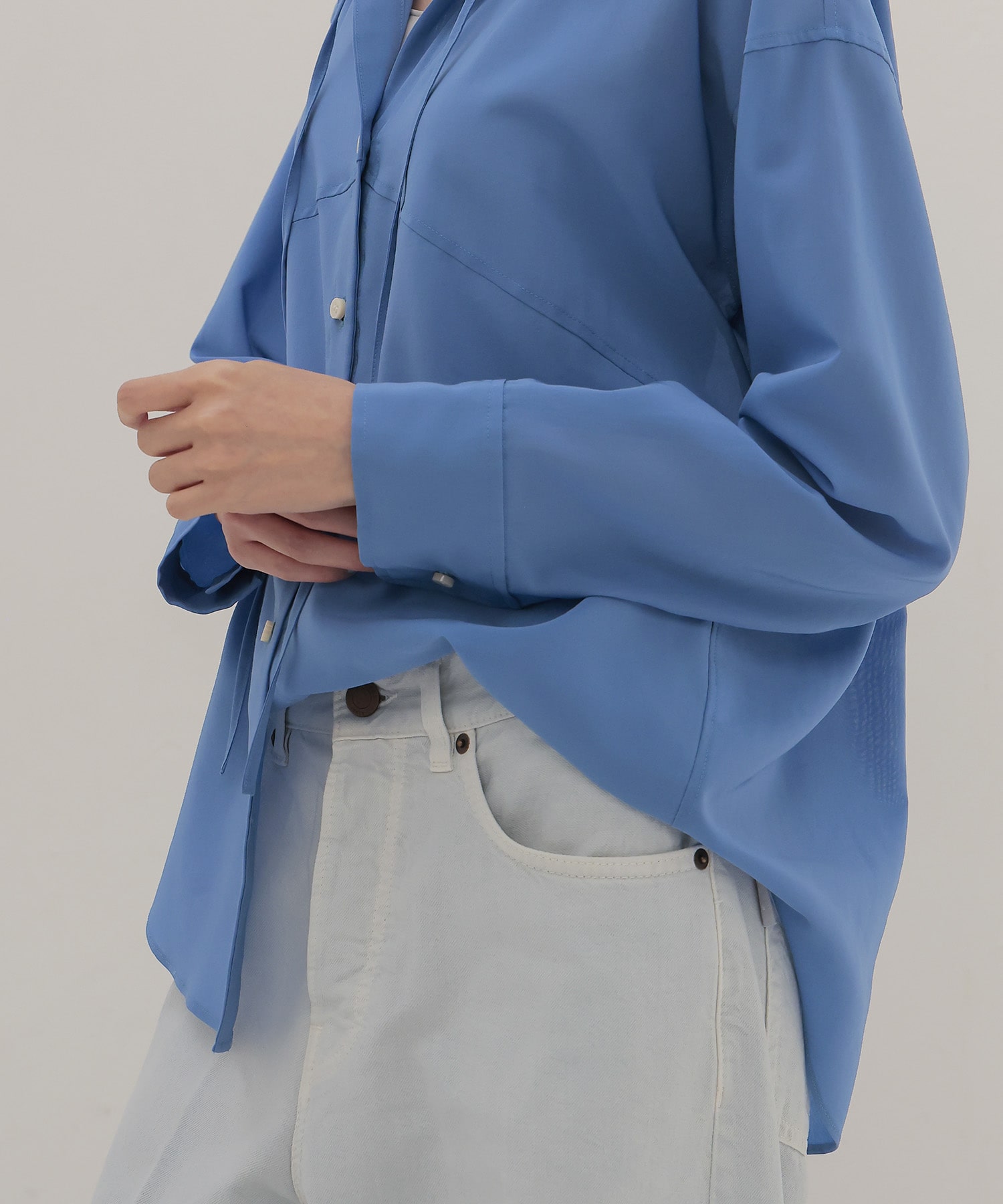 〔お家で試着〕sheer gas voile shirt
