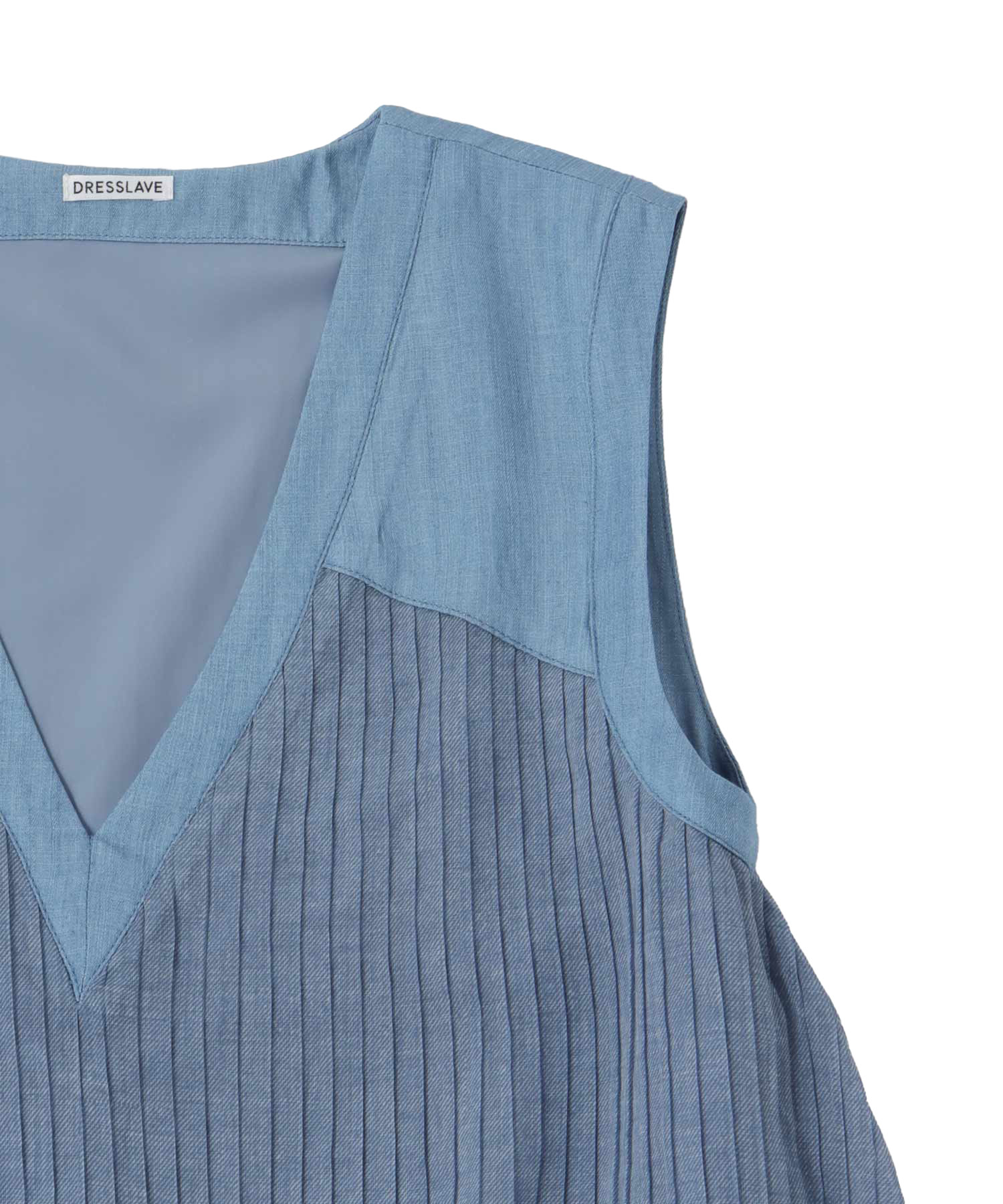 sheer print pleats blouse