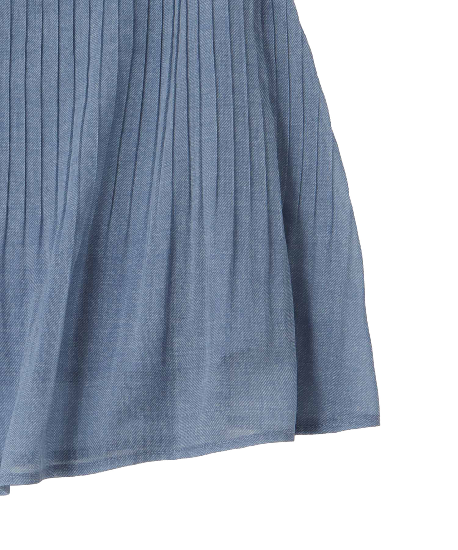 sheer print pleats blouse