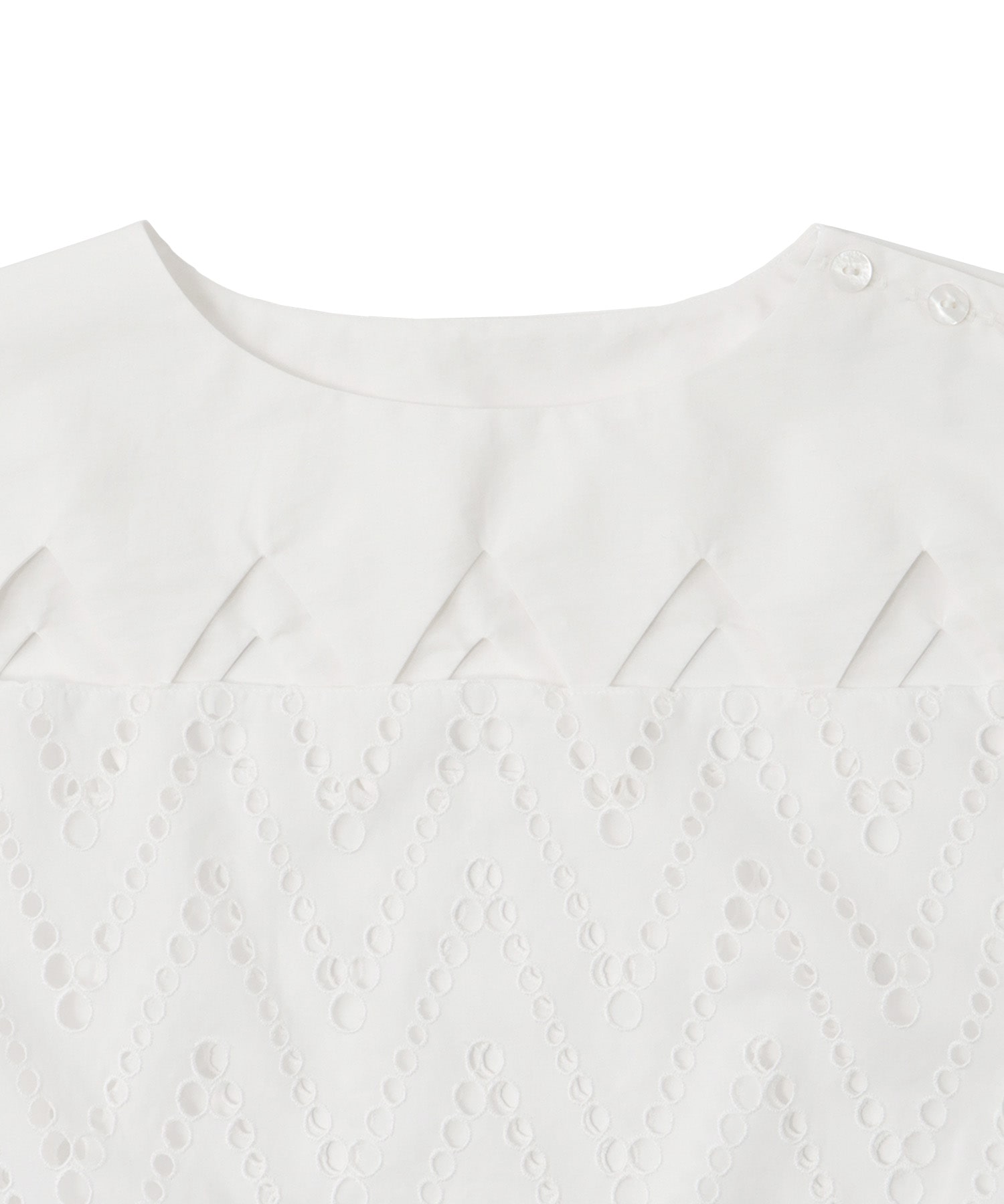 zig-zag race cutout blouse