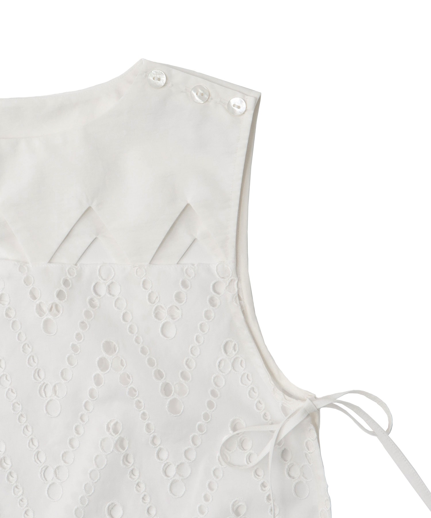 zig-zag race cutout blouse