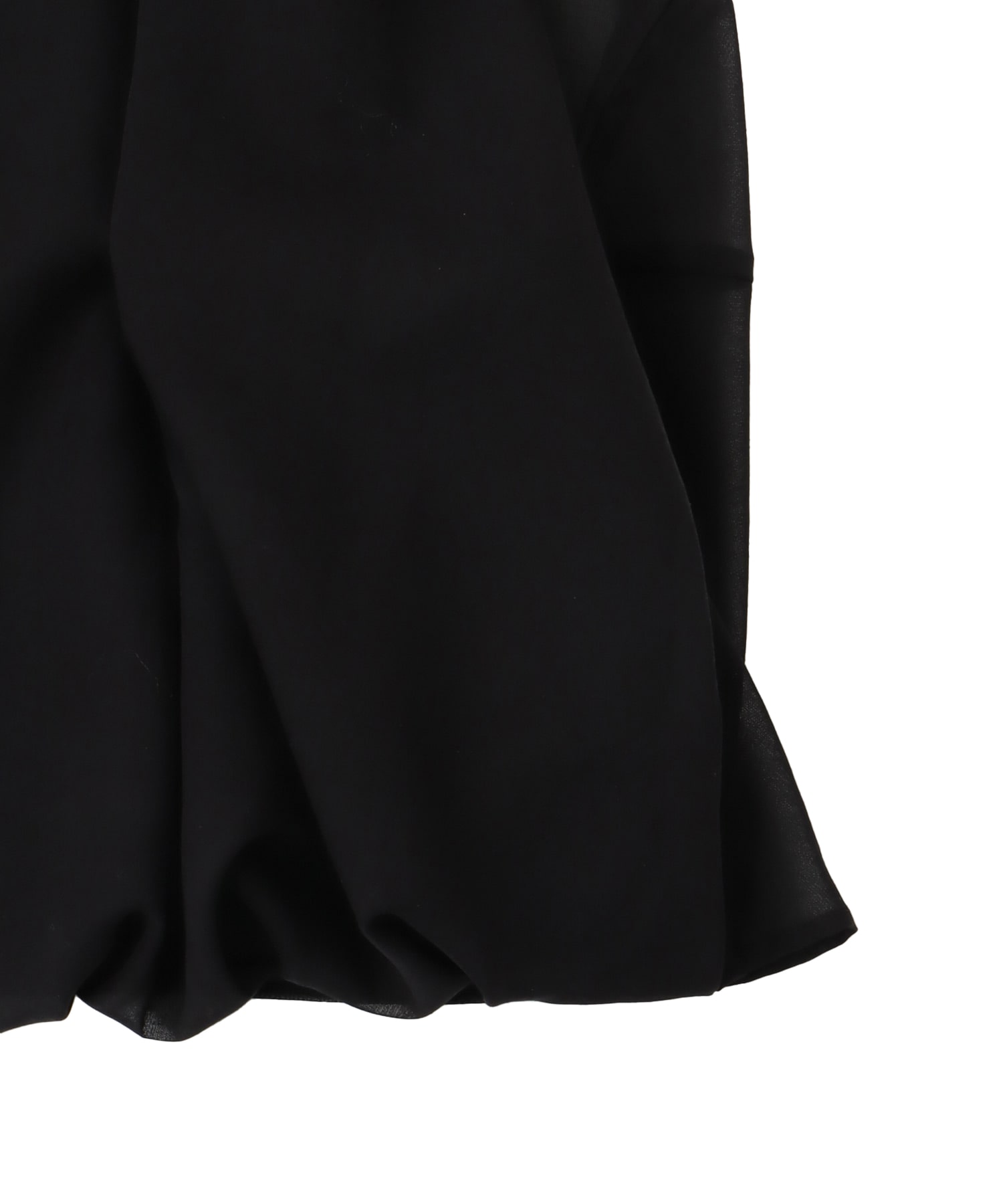 sheer balloon sleeveless zip blouse