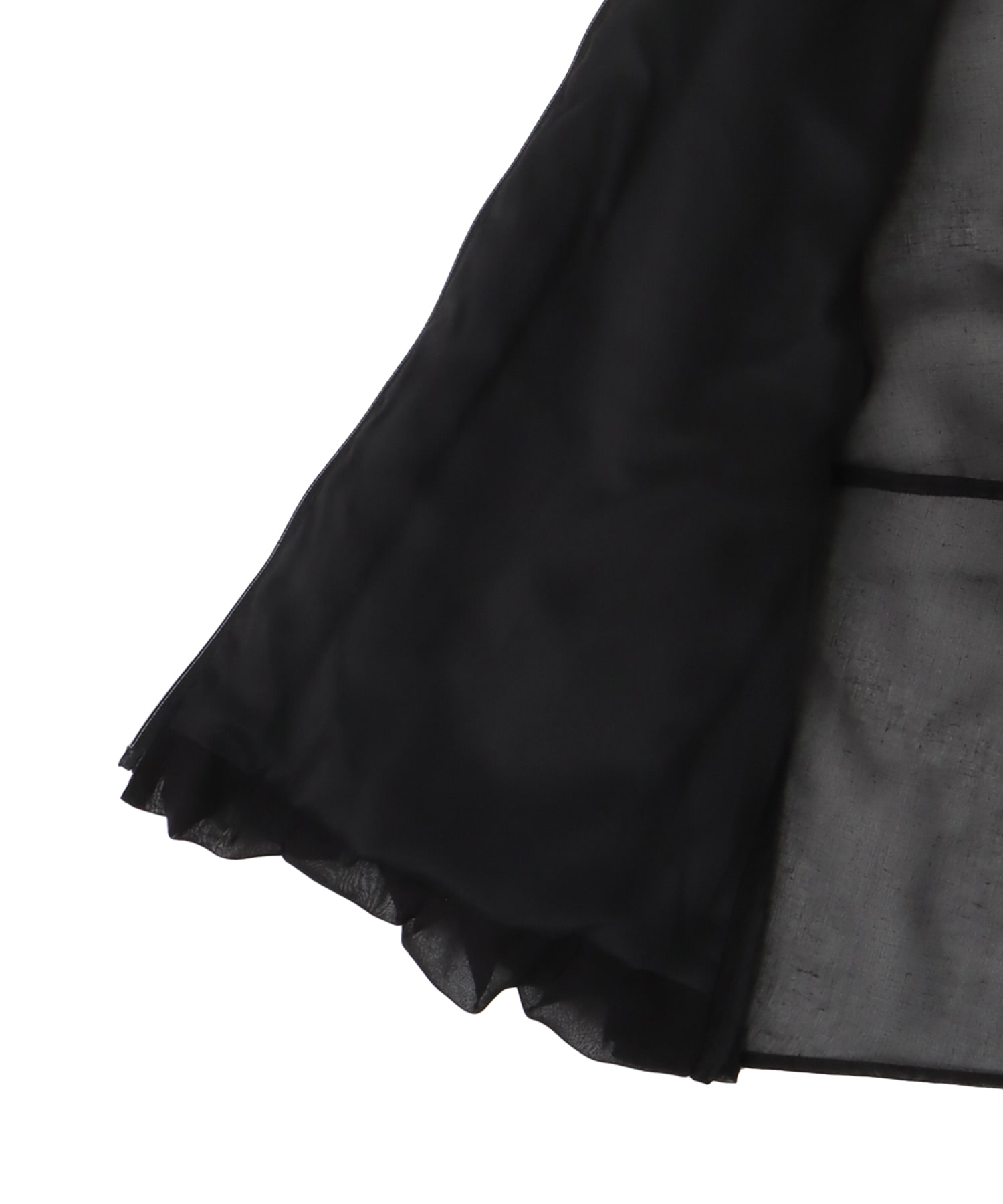 sheer balloon sleeveless zip blouse