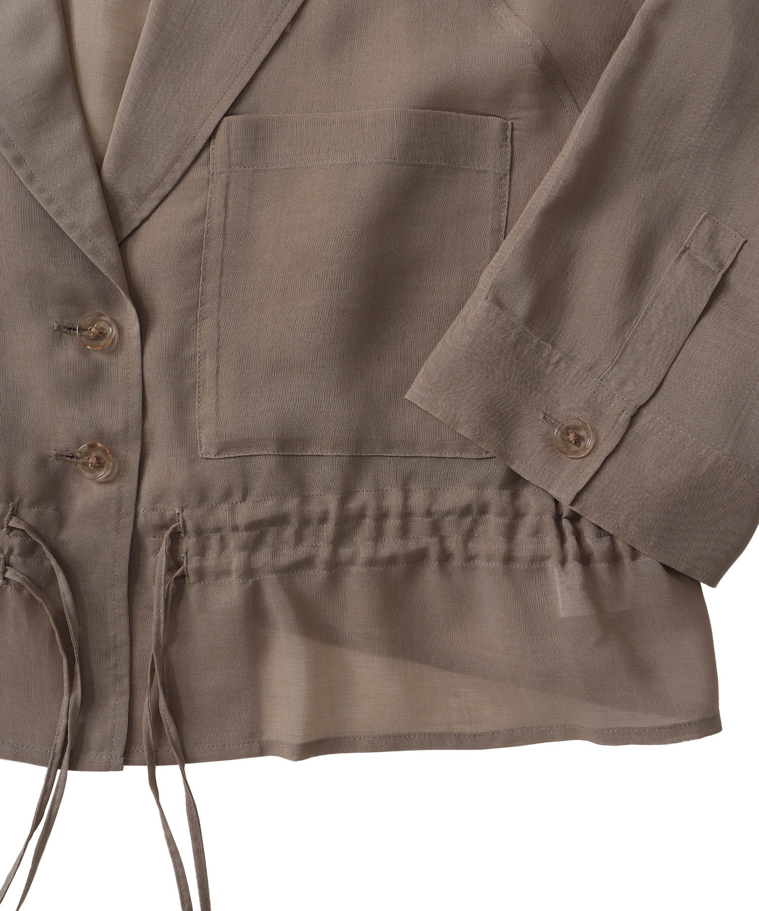 sheer organdy shirt jacket