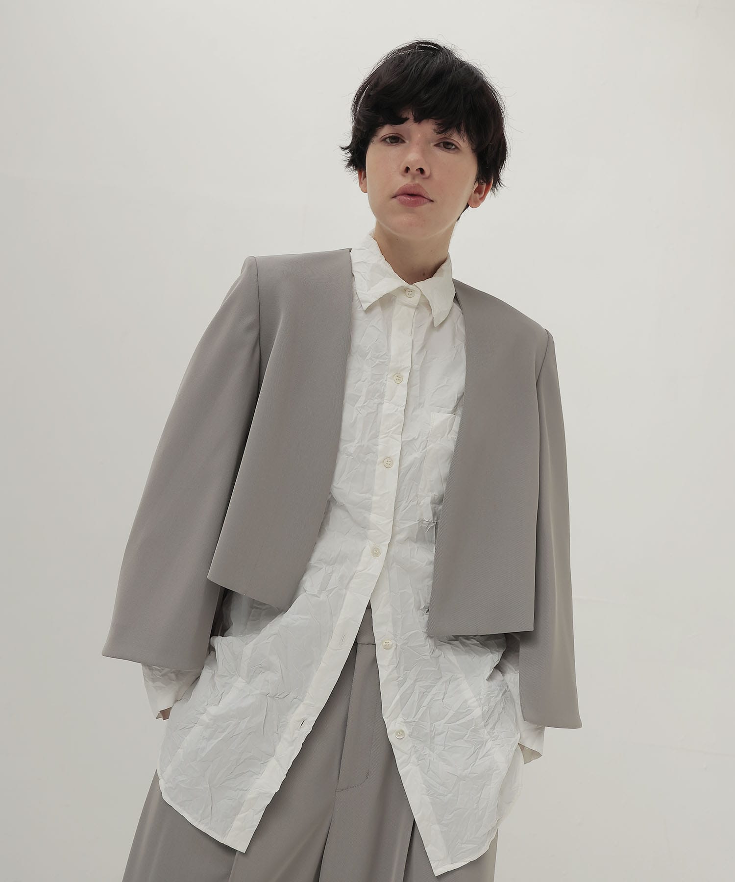 slit sleeve cape jacket