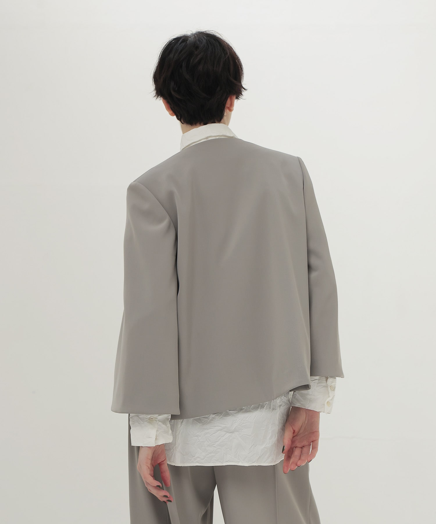 slit sleeve cape jacket