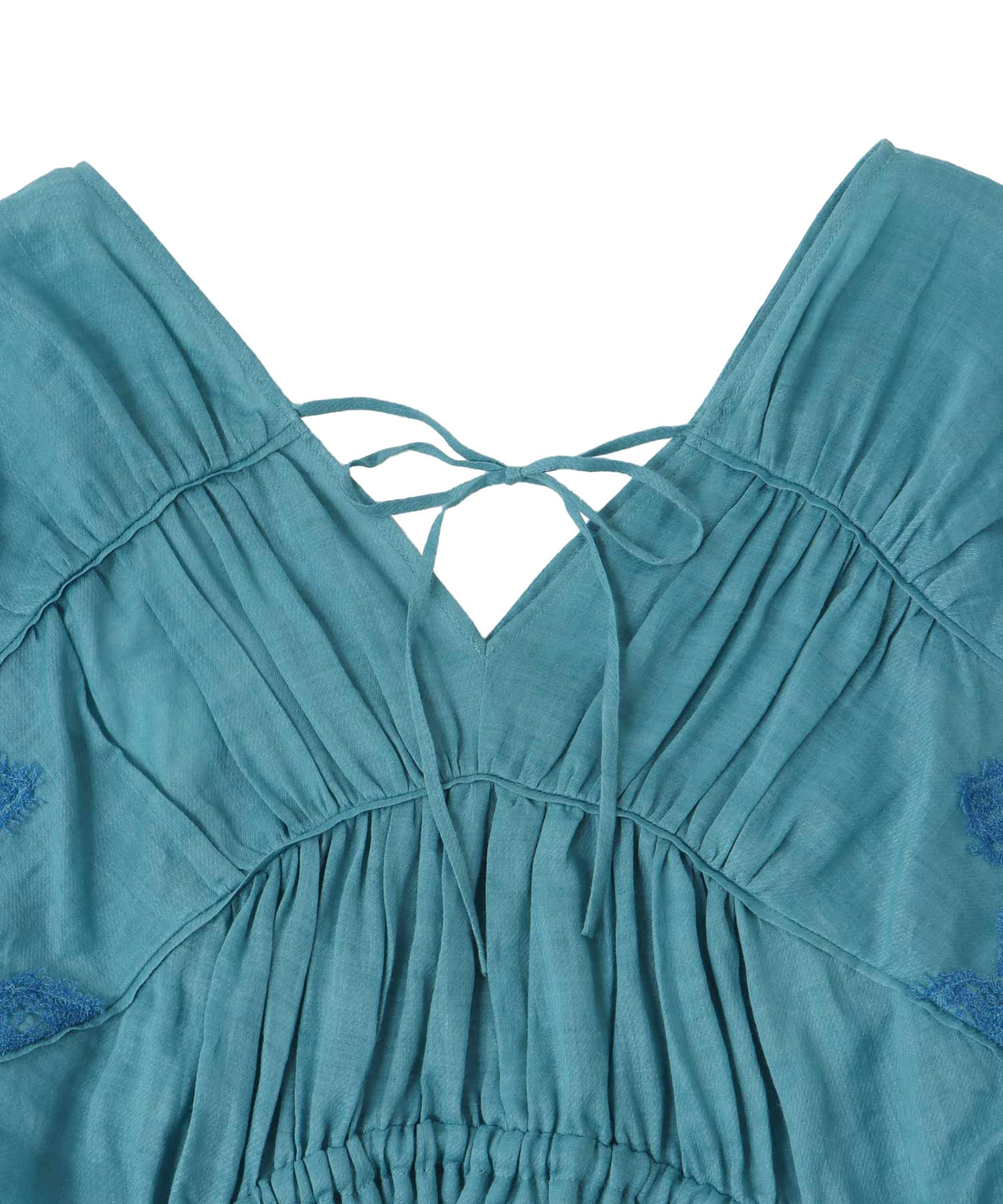 lace sleeves sheer linen dress
