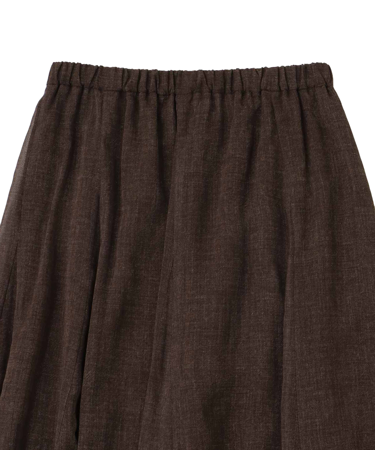 sheer print panel flare skirt