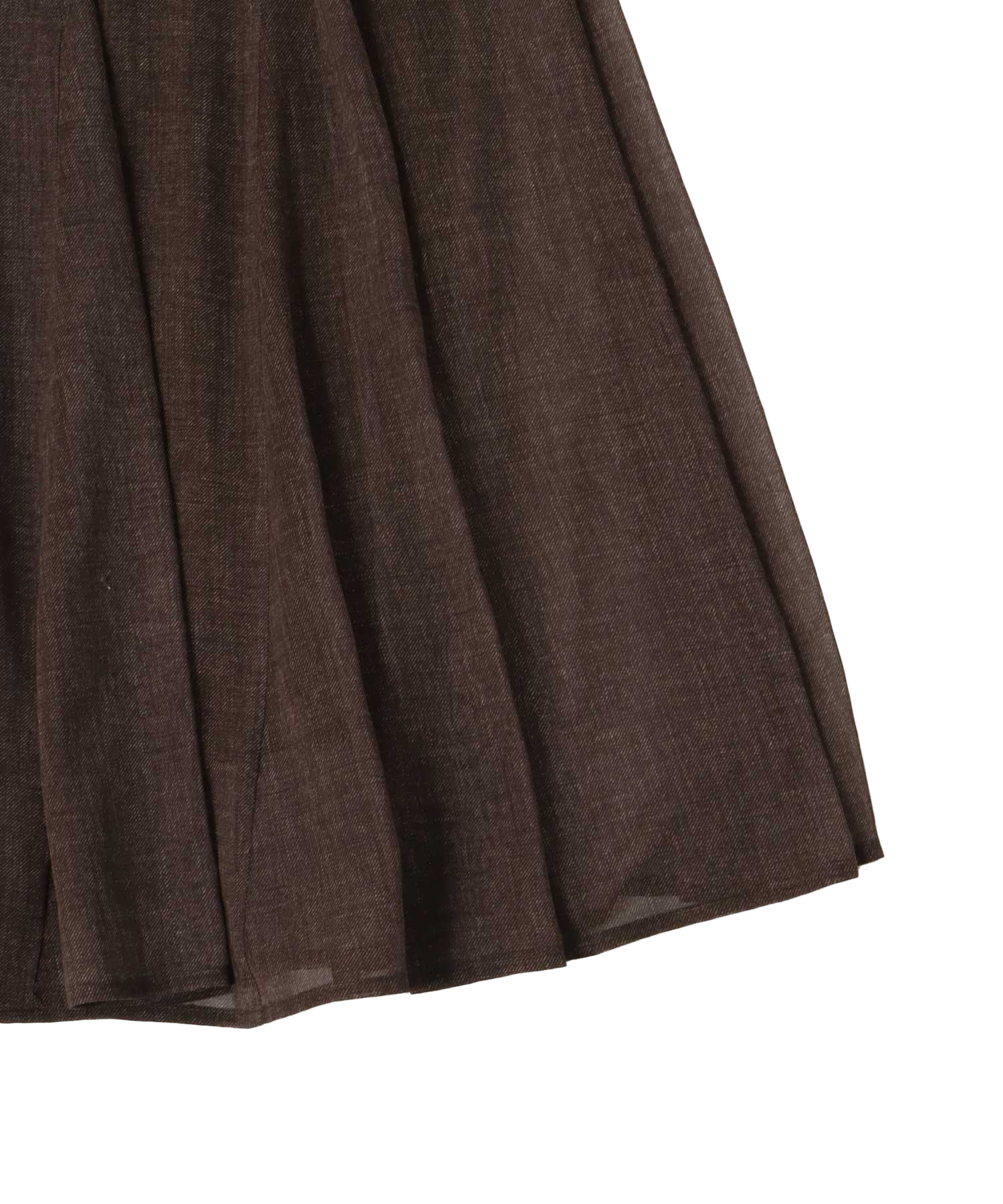 sheer print panel flare skirt