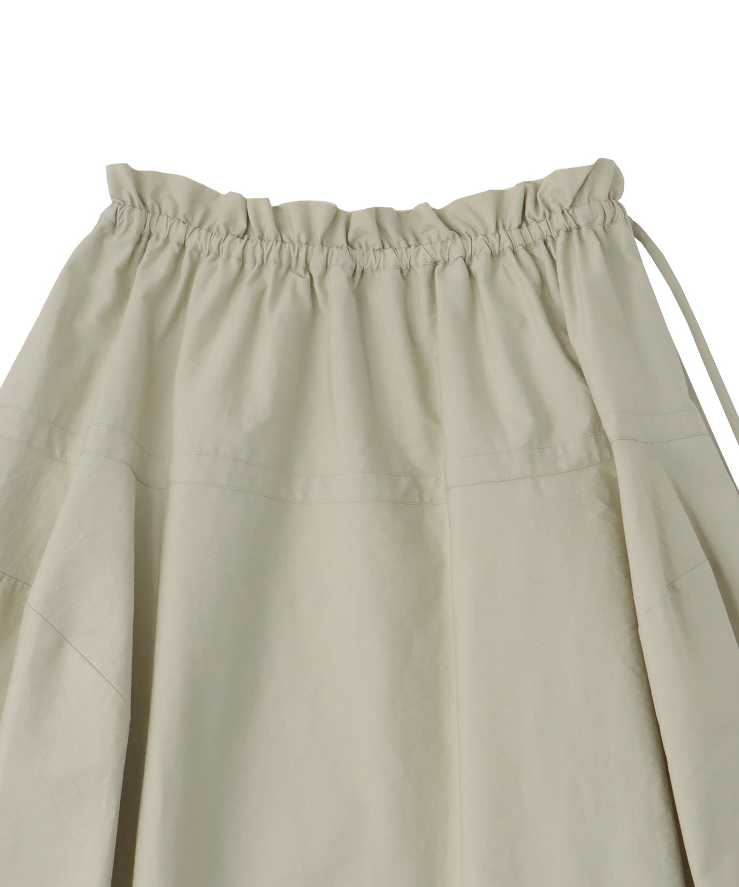 irregular curve line gather long skirt