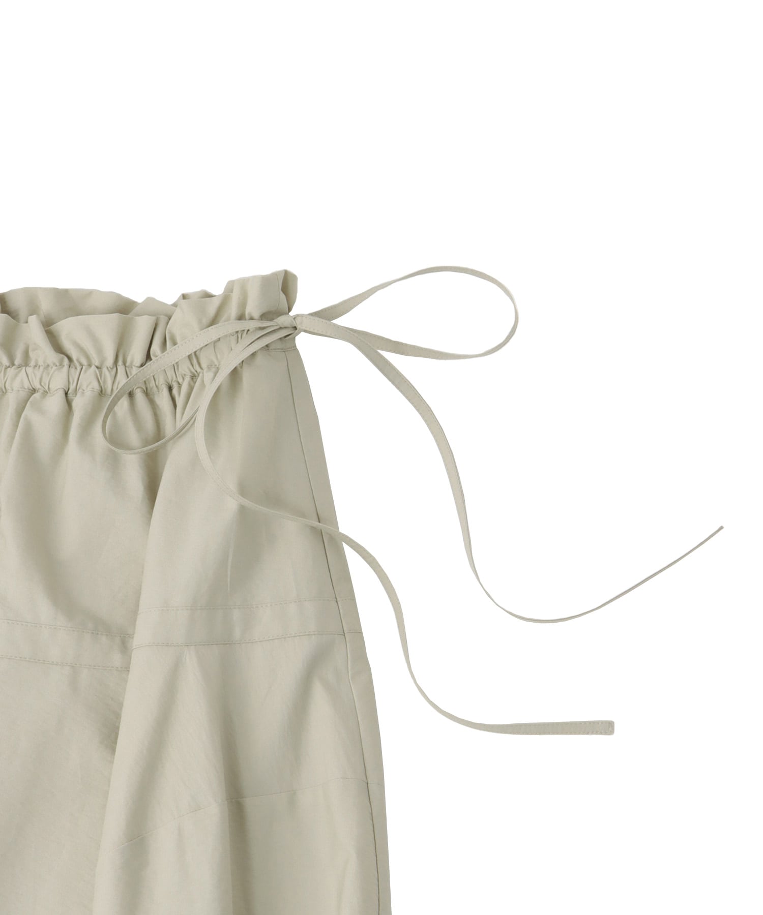 irregular curve line gather long skirt