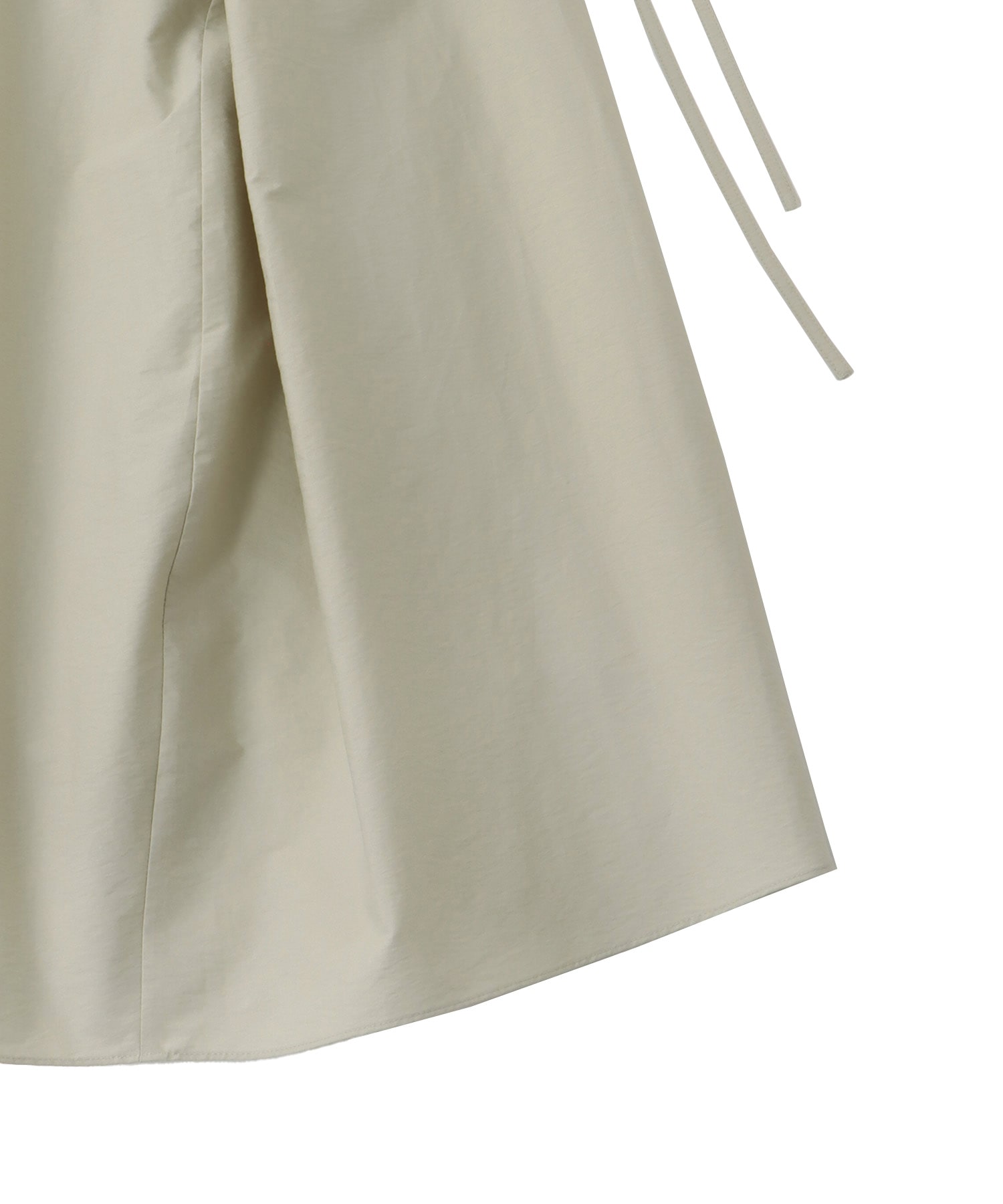 irregular curve line gather long skirt