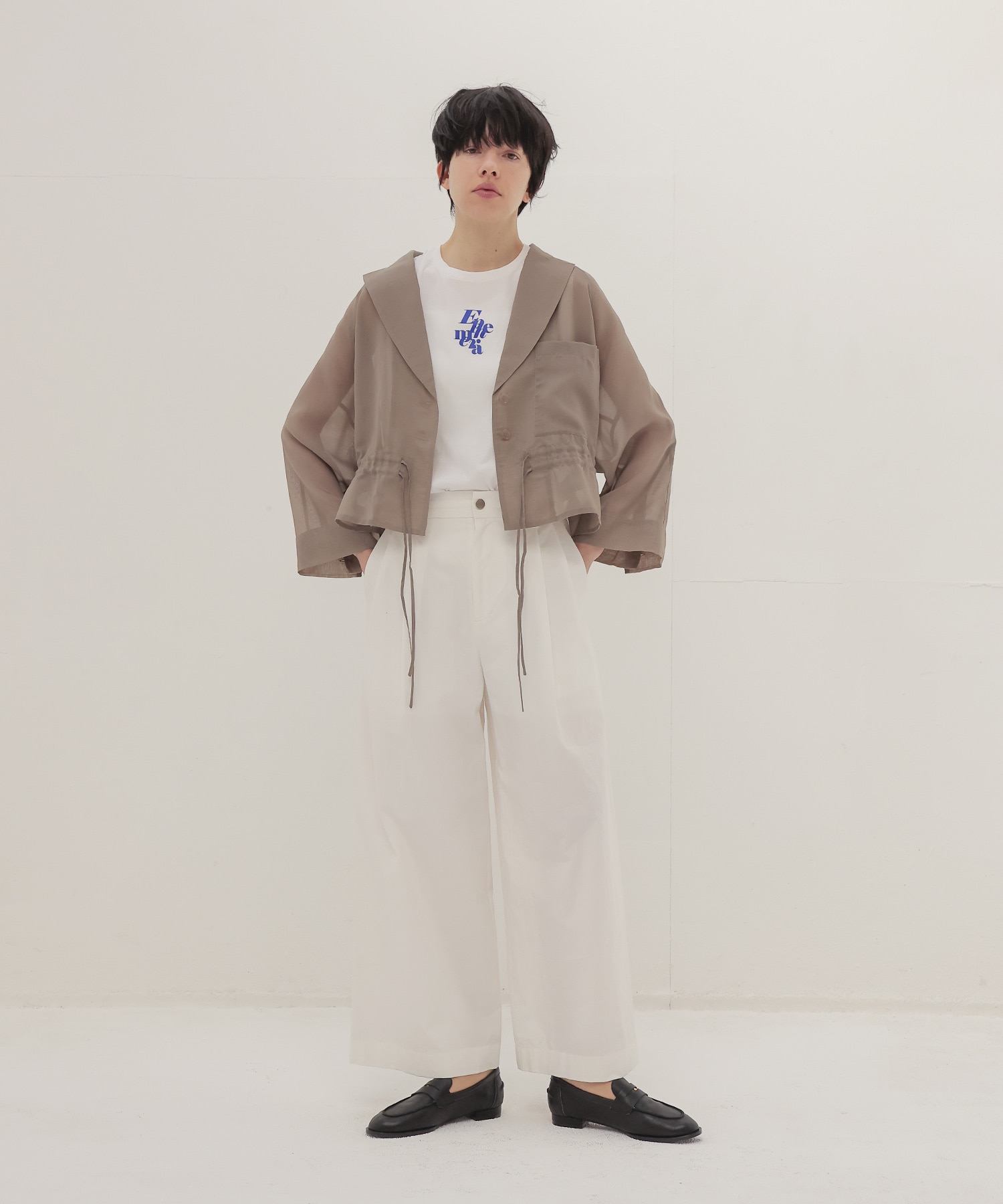 cotton effortless wide pants