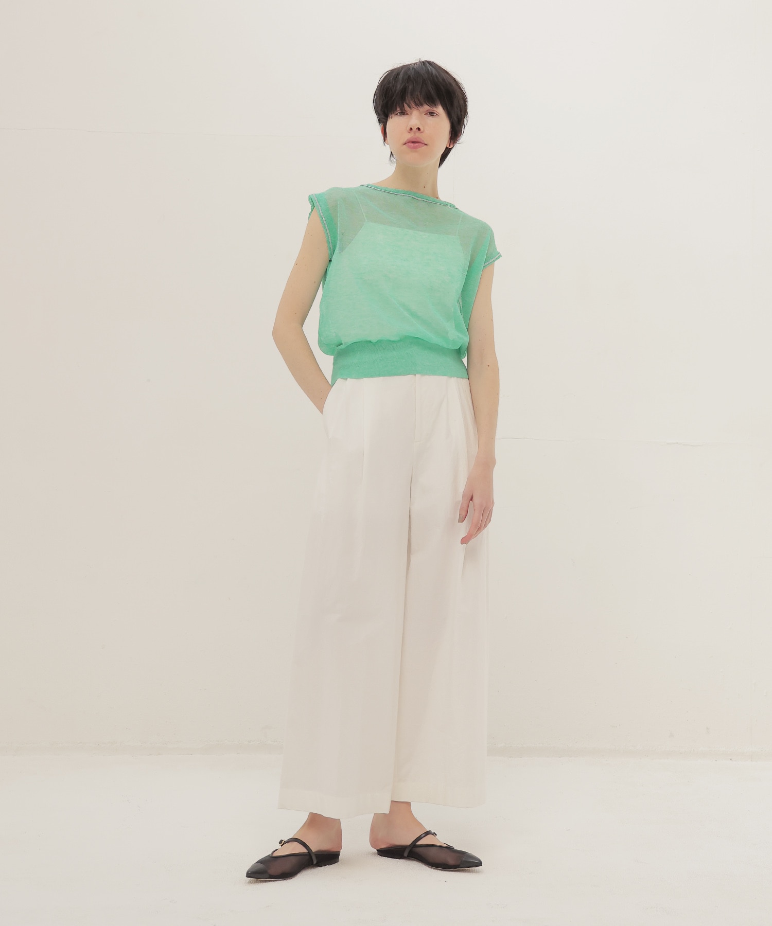 cotton effortless wide pants