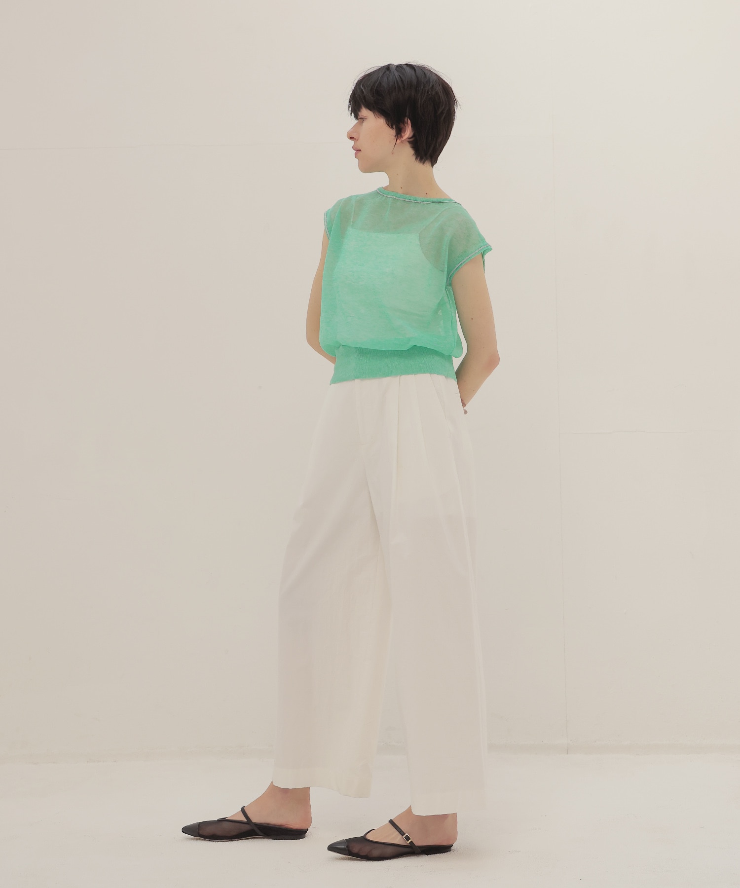cotton effortless wide pants