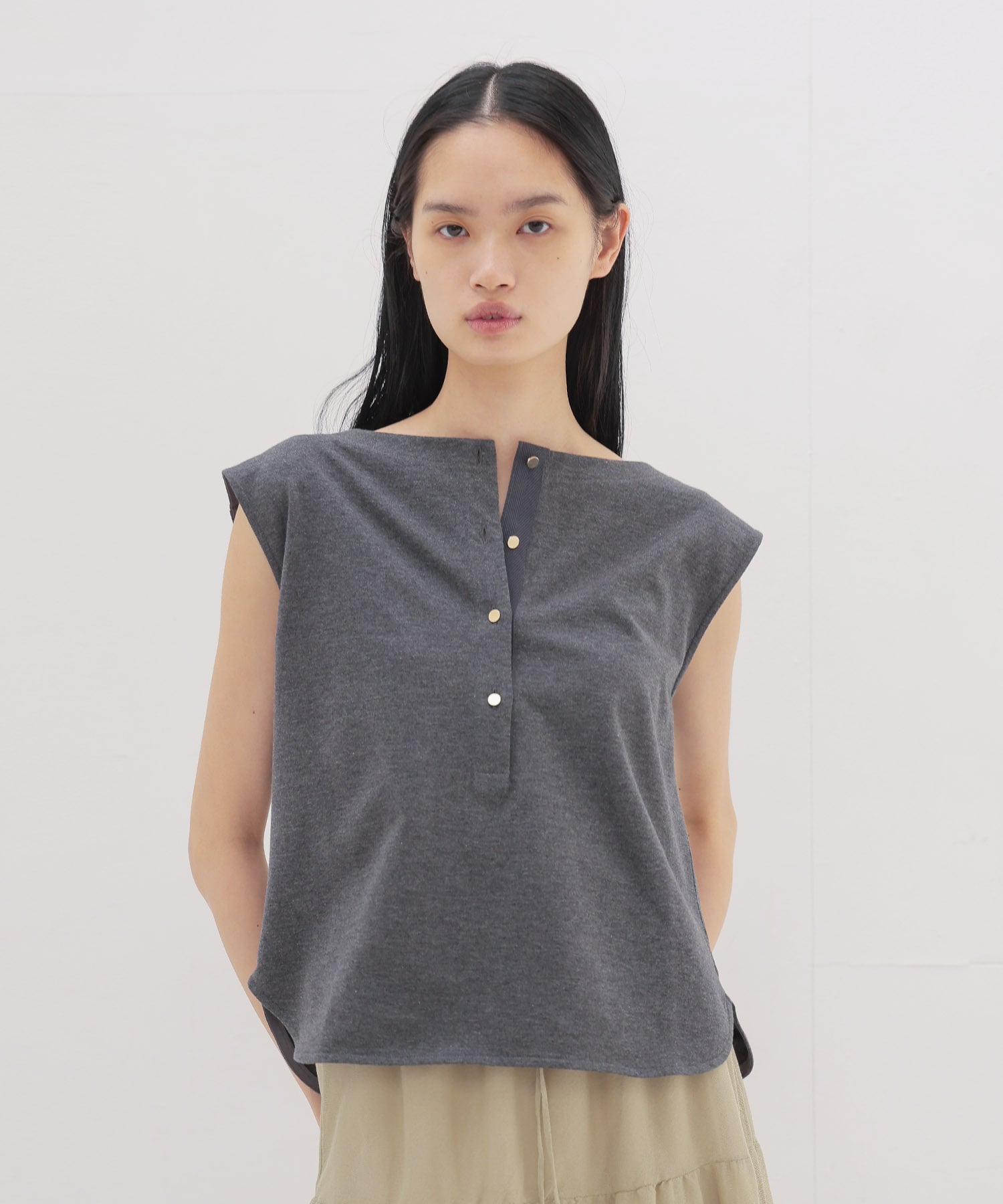 〔お家で試着〕light inlay stitch 2way pullover