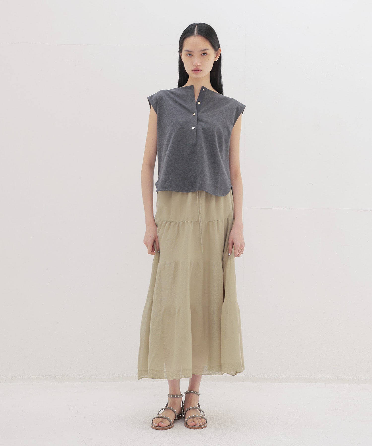 〔お家で試着〕light inlay stitch 2way pullover