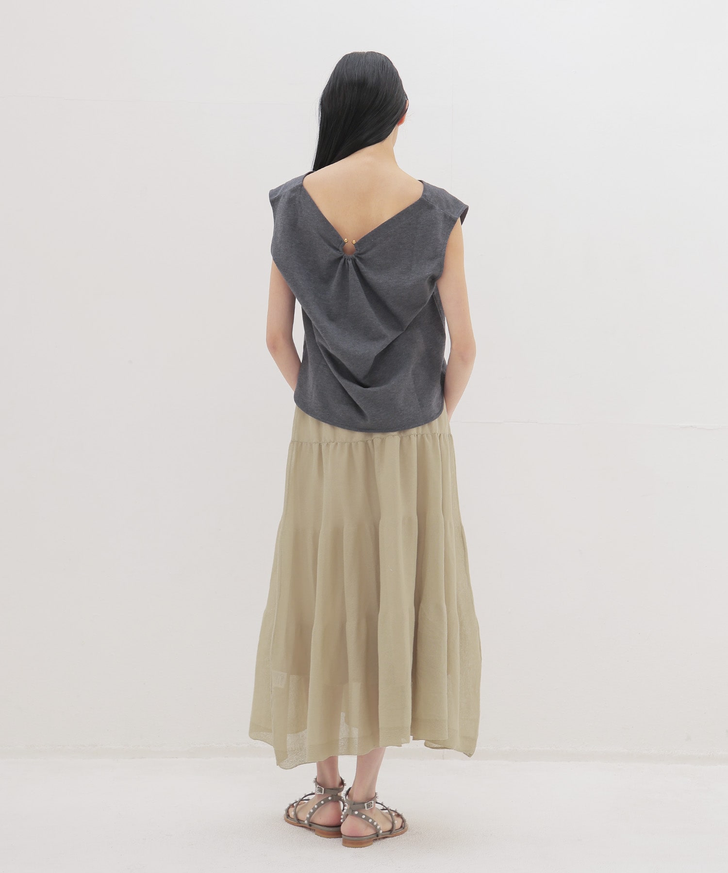 〔お家で試着〕light inlay stitch 2way pullover