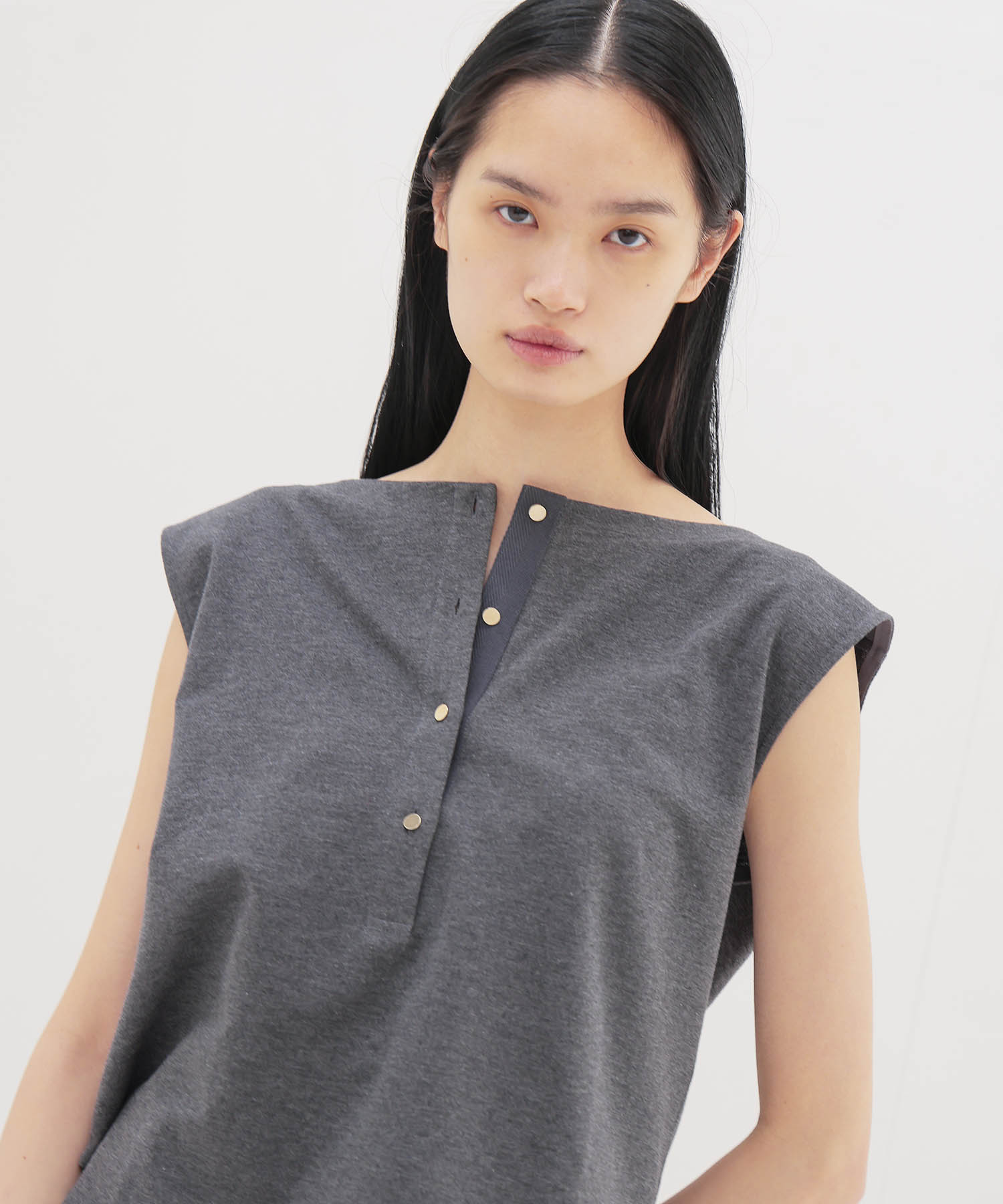 light inlay stitch 2way pullover