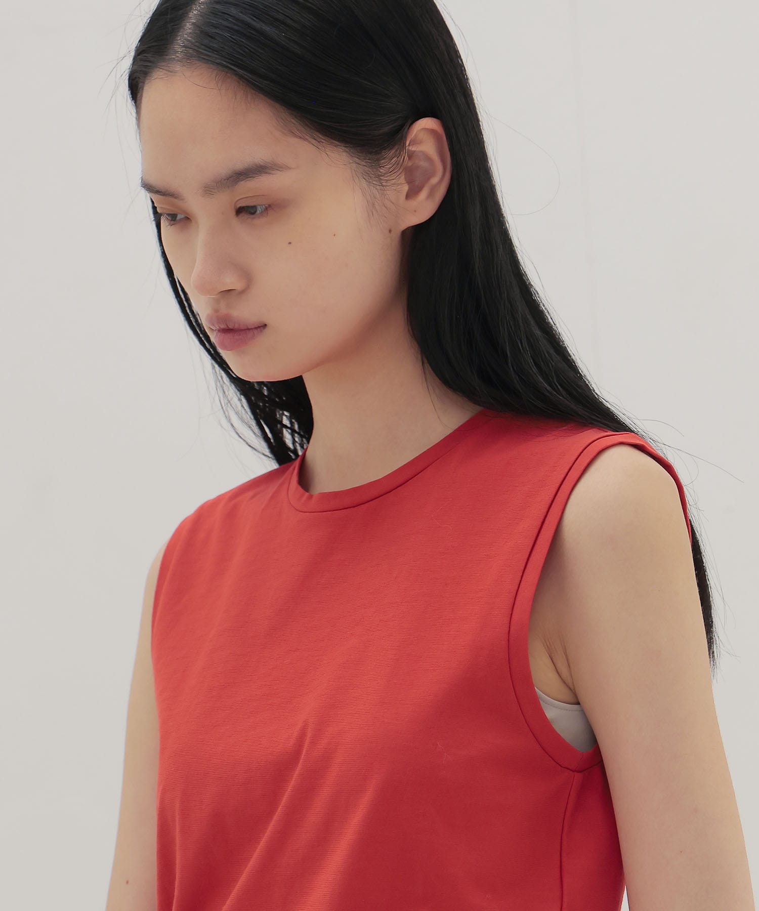 〔お家で試着〕color sleeveless tee