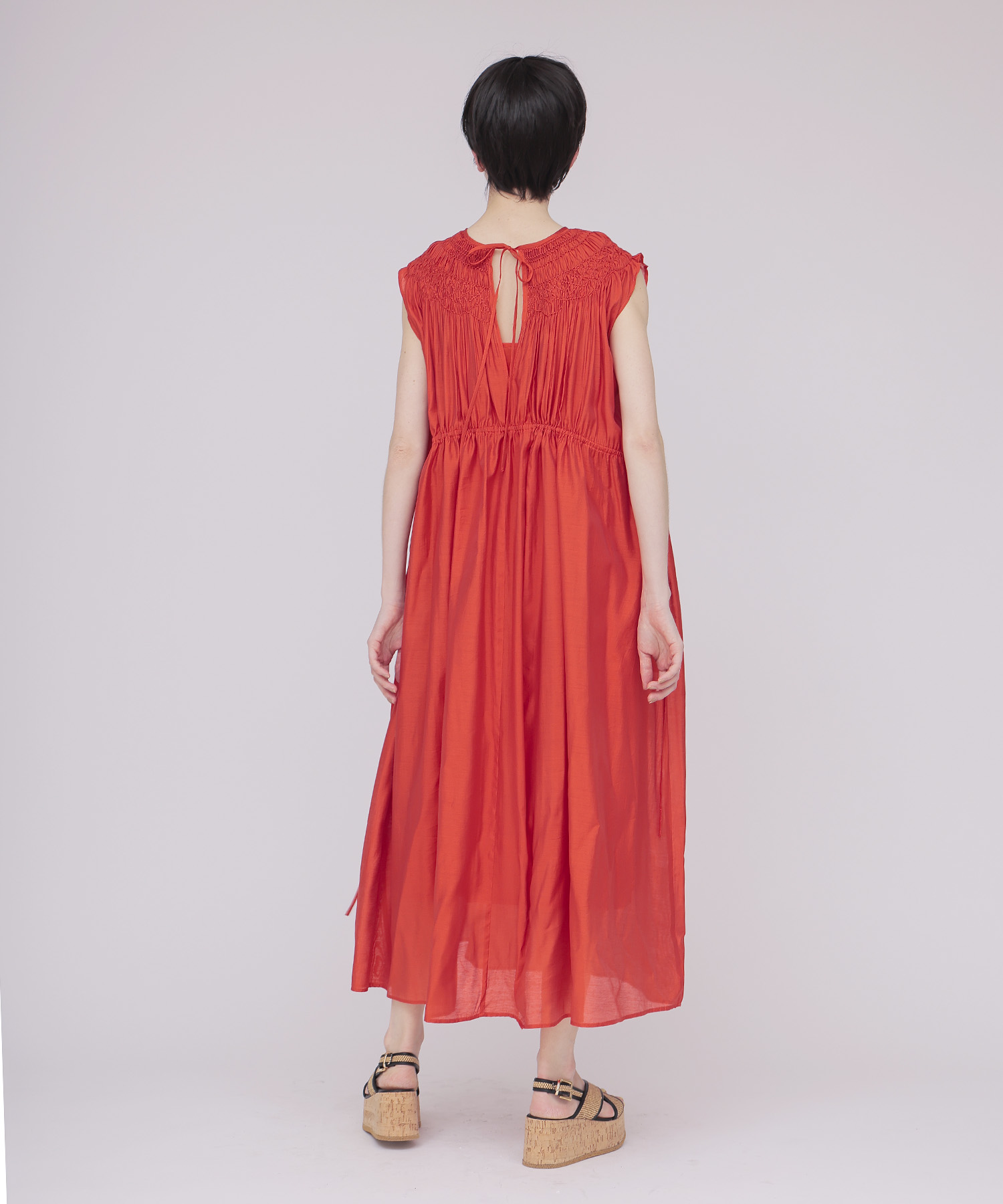 〔お家で試着〕indian embroidery voile dress