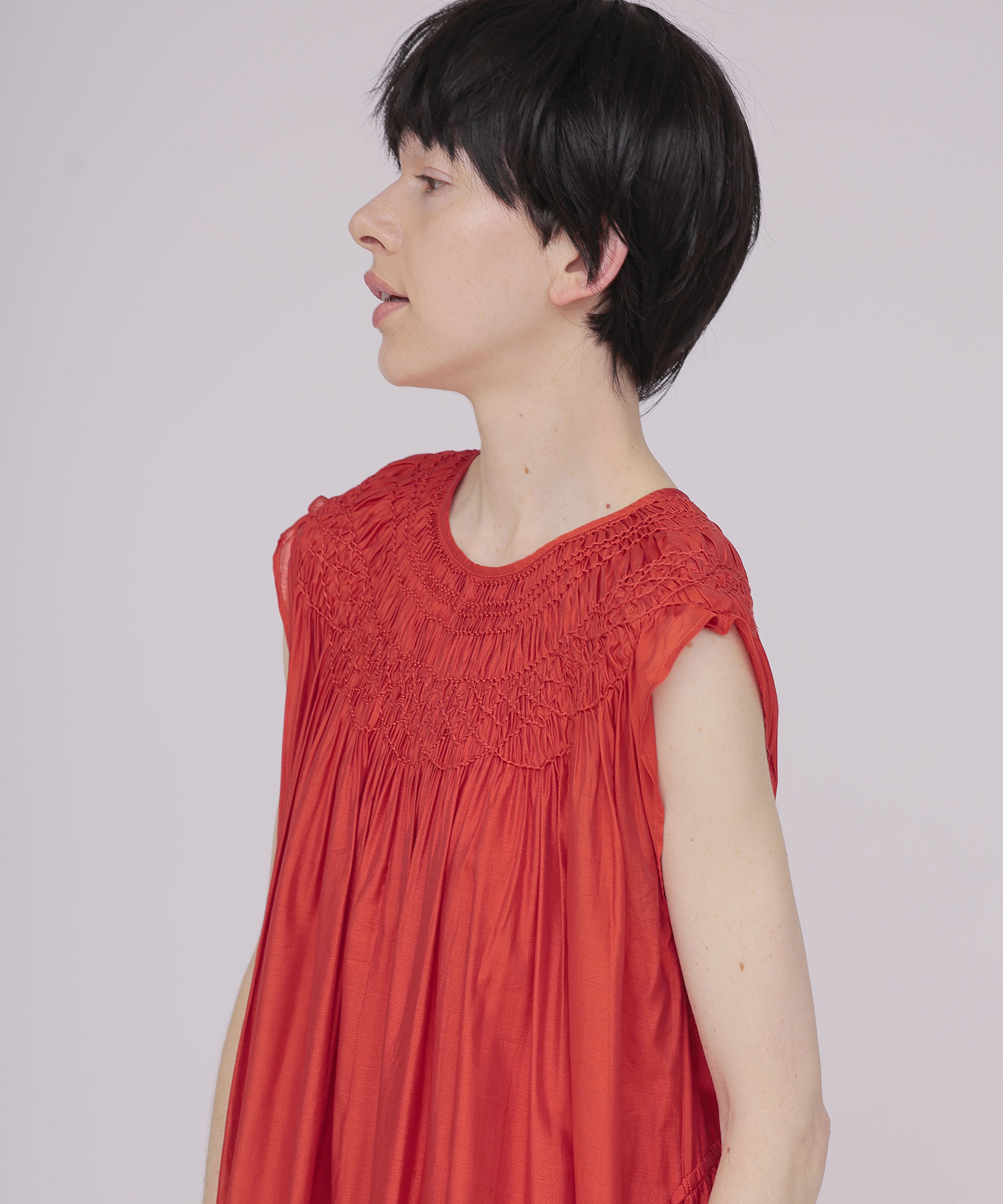 〔お家で試着〕indian embroidery voile dress