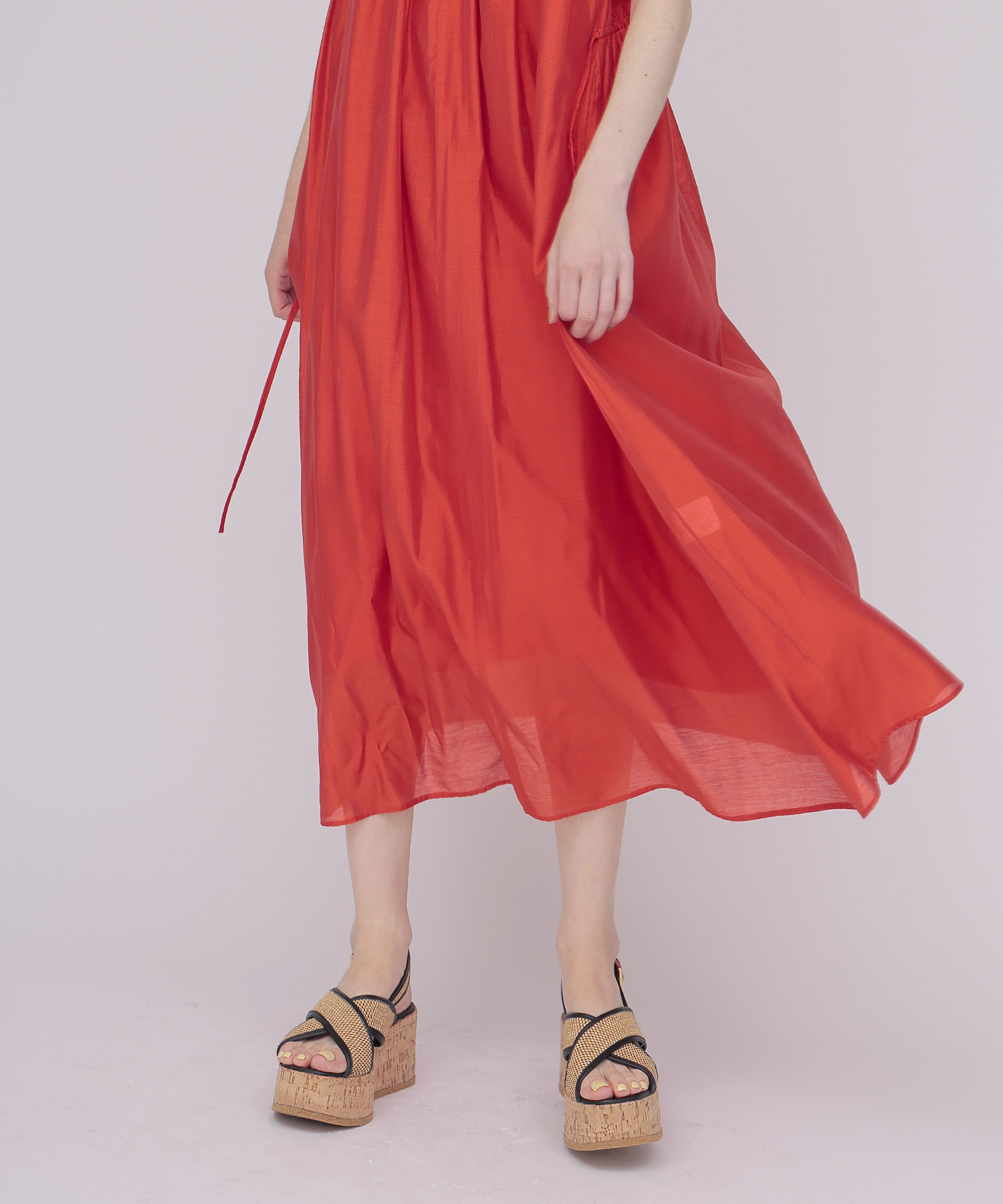 〔お家で試着〕indian embroidery voile dress