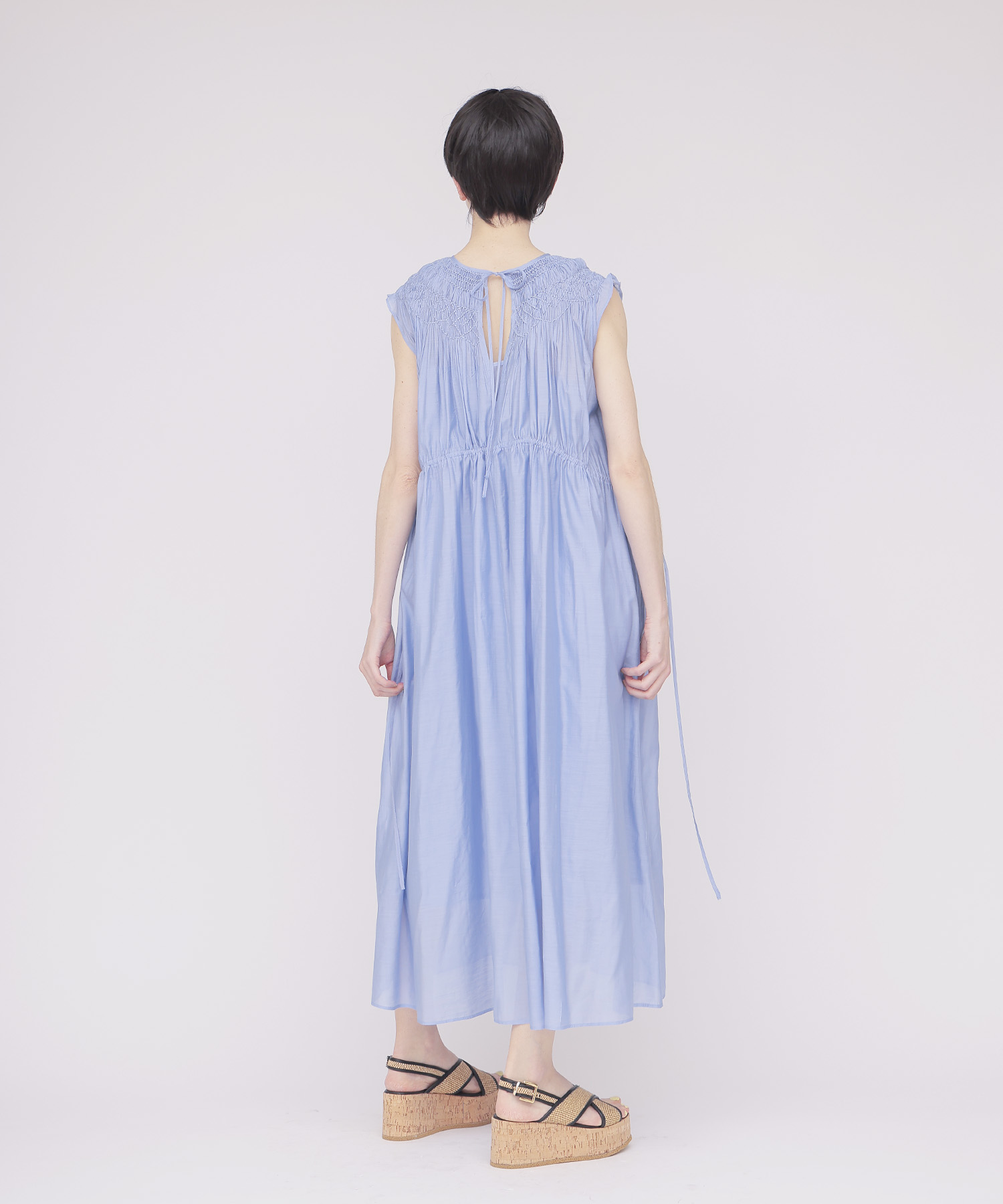 〔お家で試着〕indian embroidery voile dress