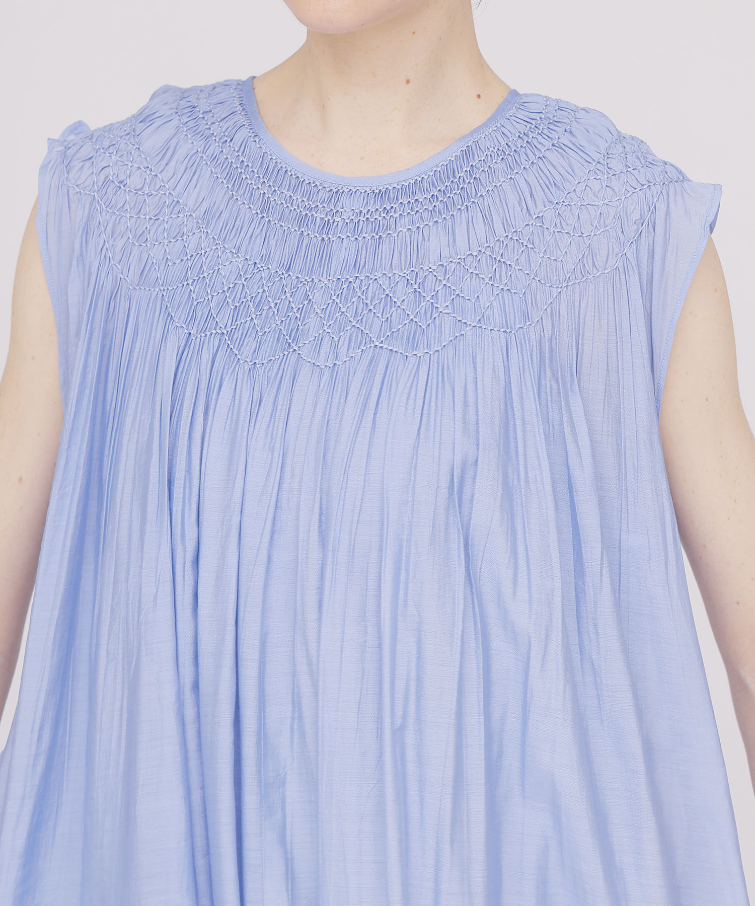 〔お家で試着〕indian embroidery voile dress