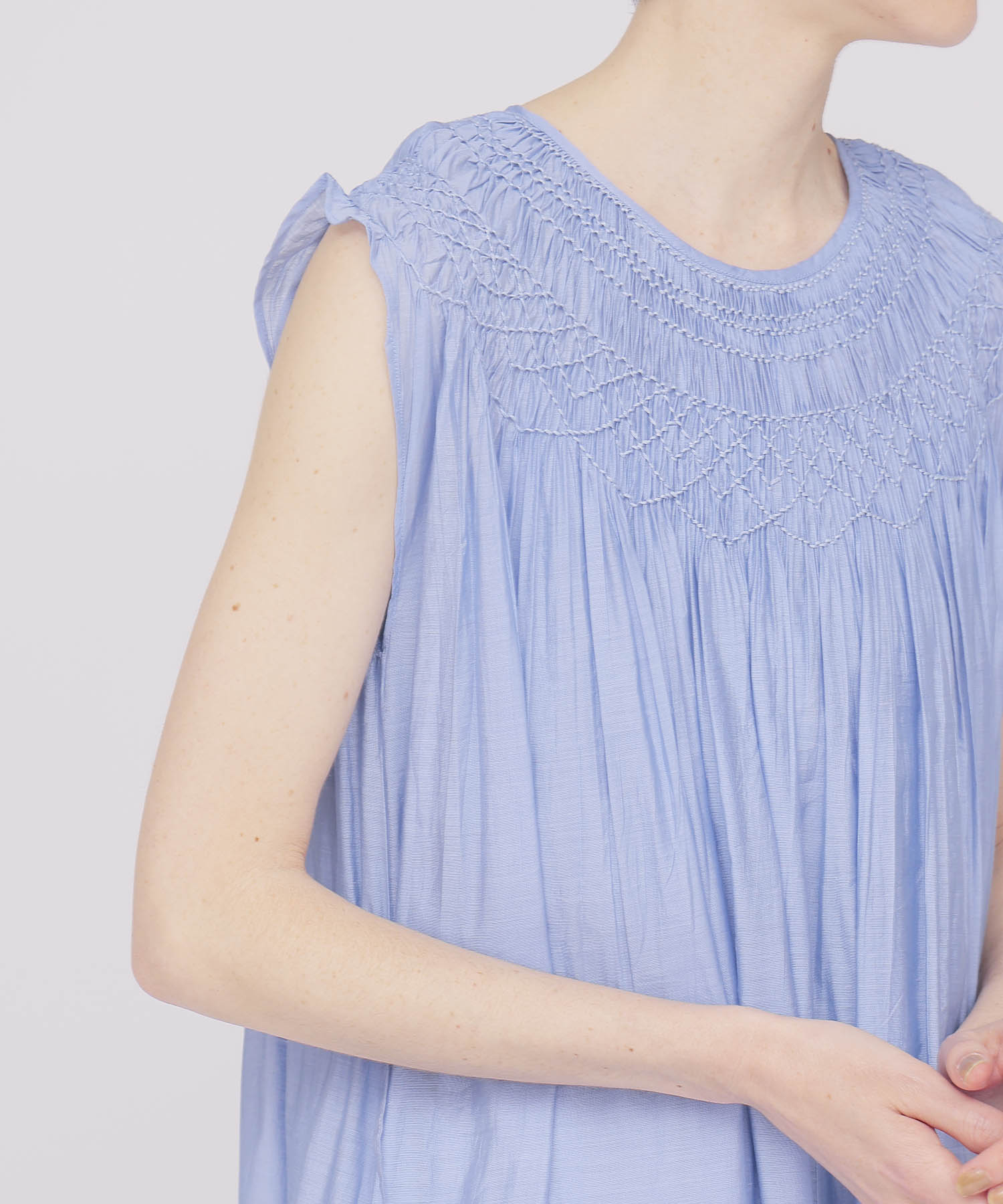 〔お家で試着〕indian embroidery voile dress