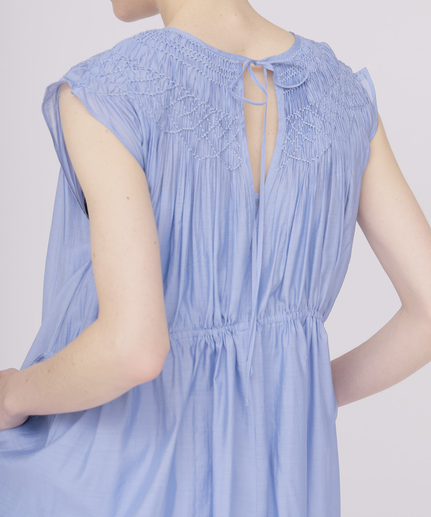 〔お家で試着〕indian embroidery voile dress