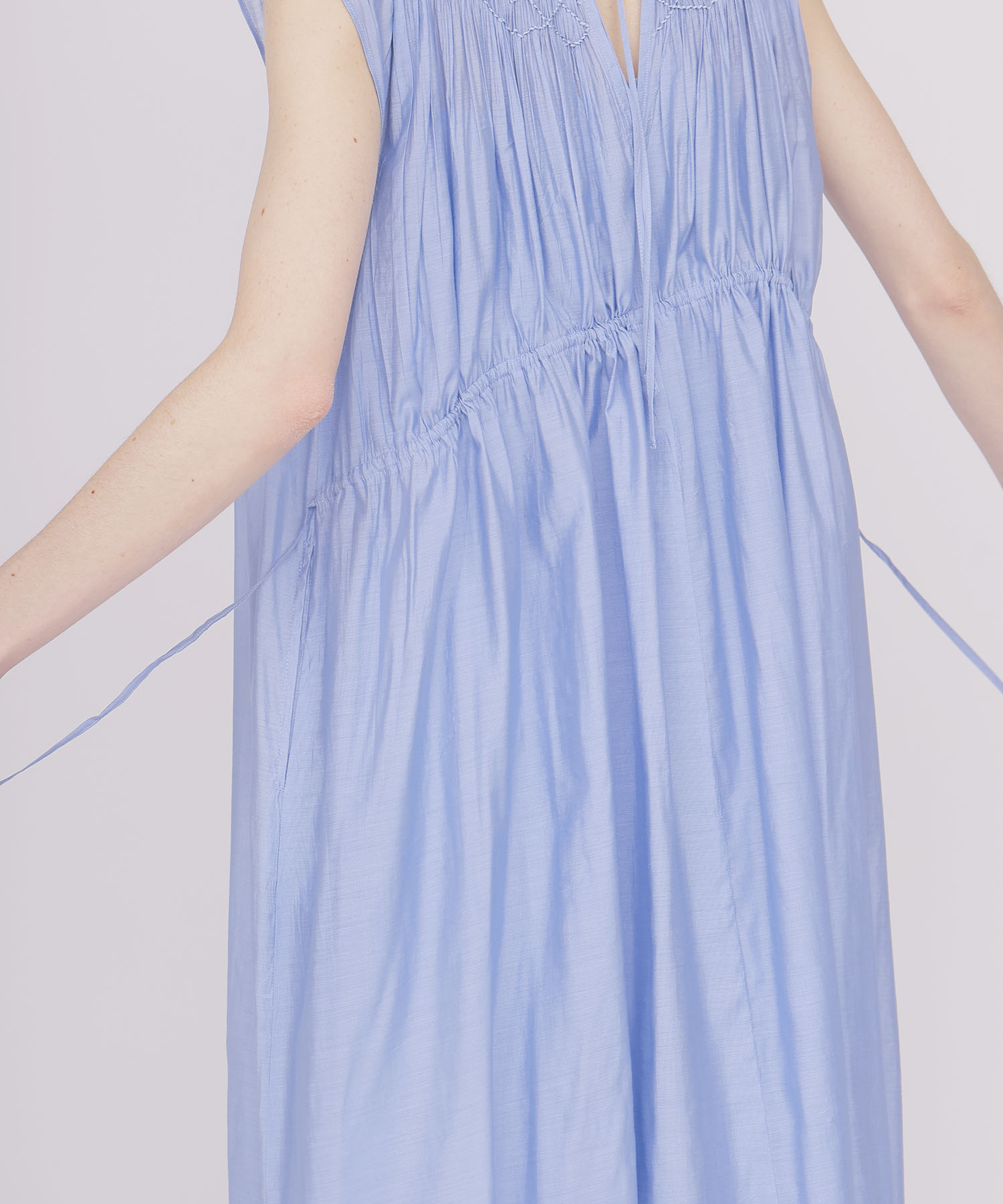 〔お家で試着〕indian embroidery voile dress