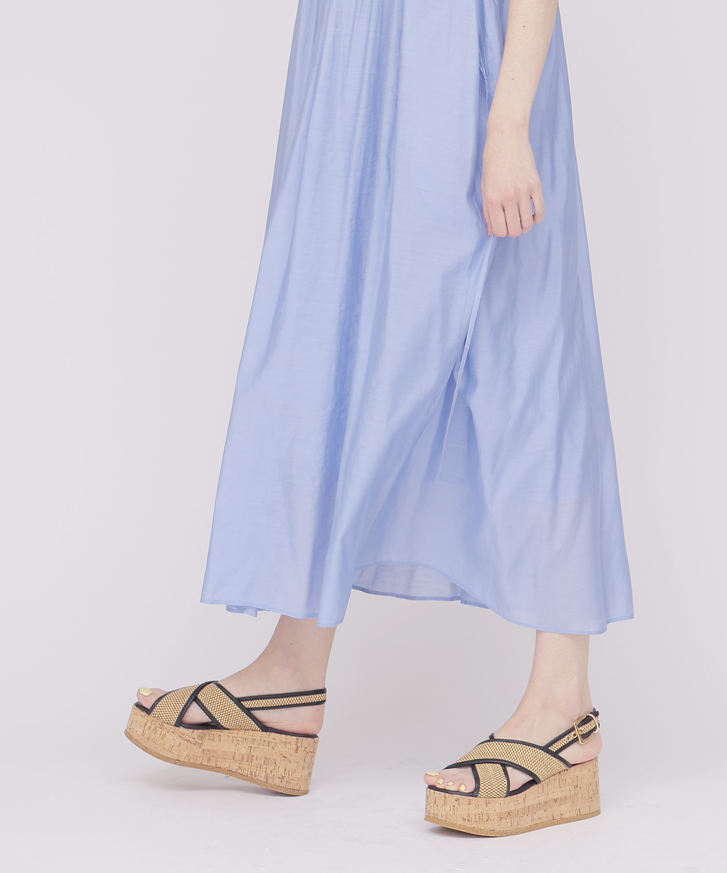 〔お家で試着〕indian embroidery voile dress