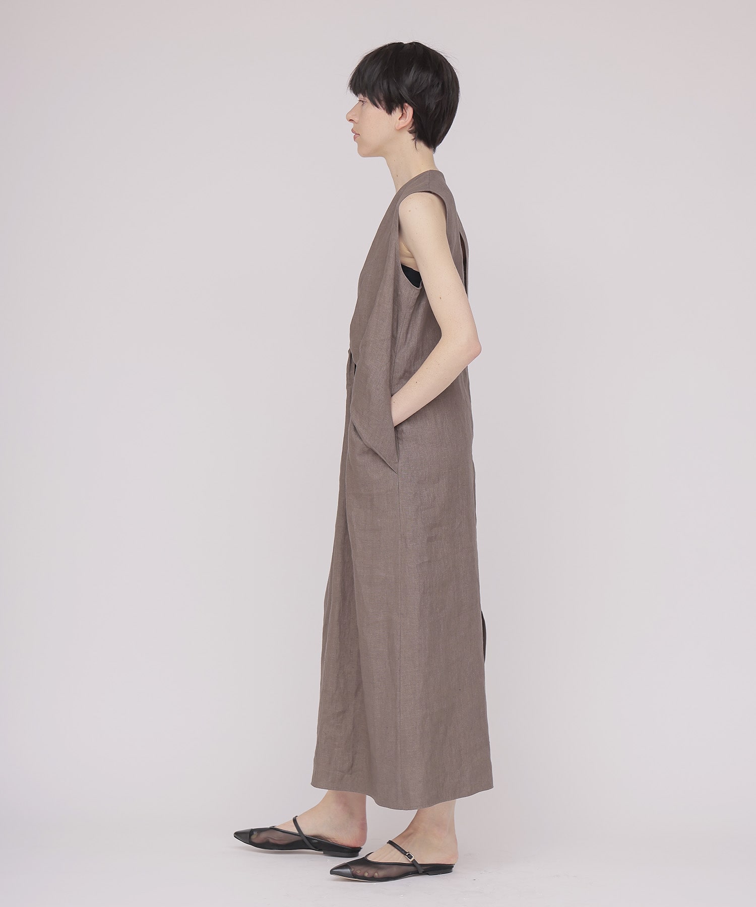 linen twist dress