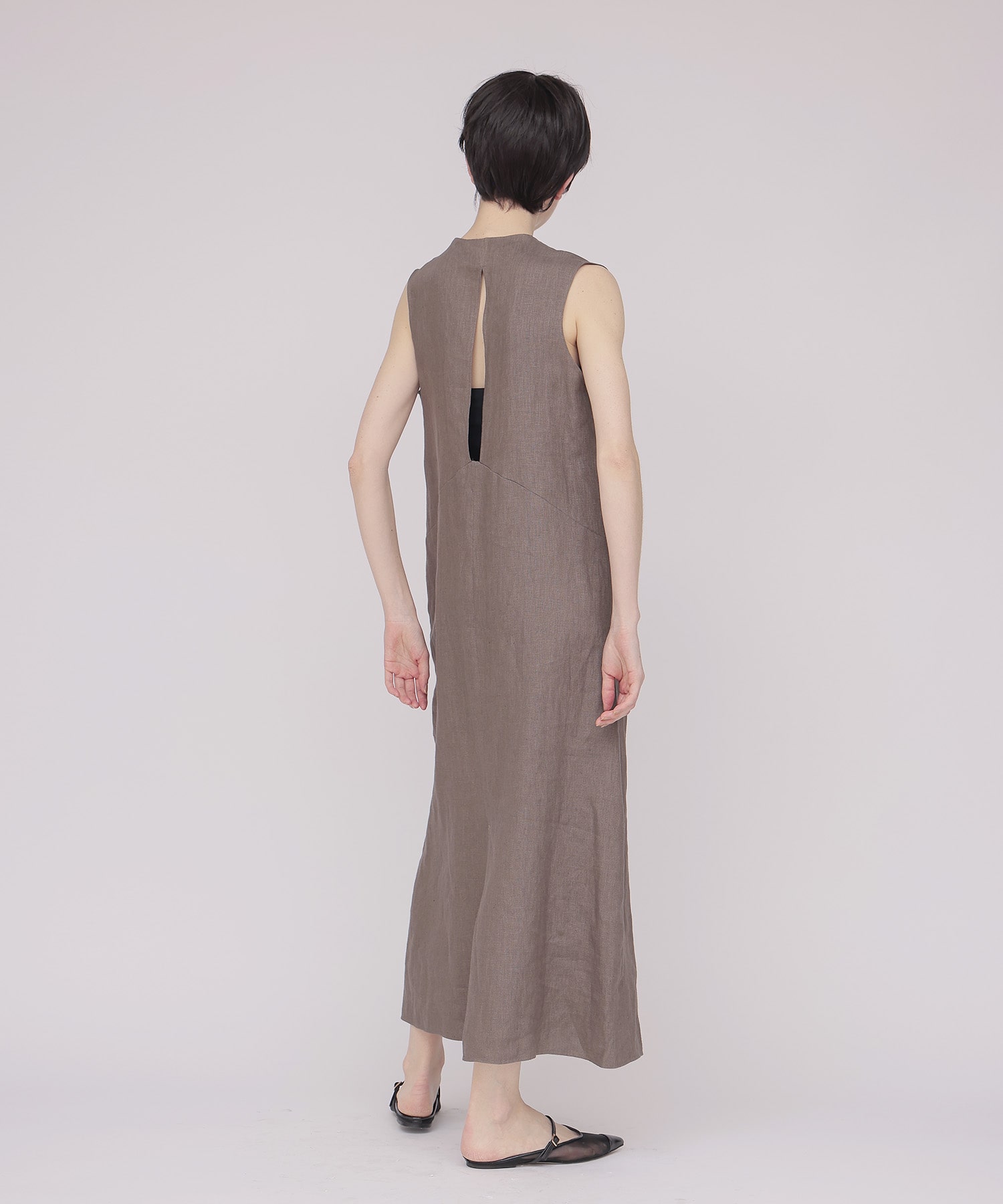 linen twist dress