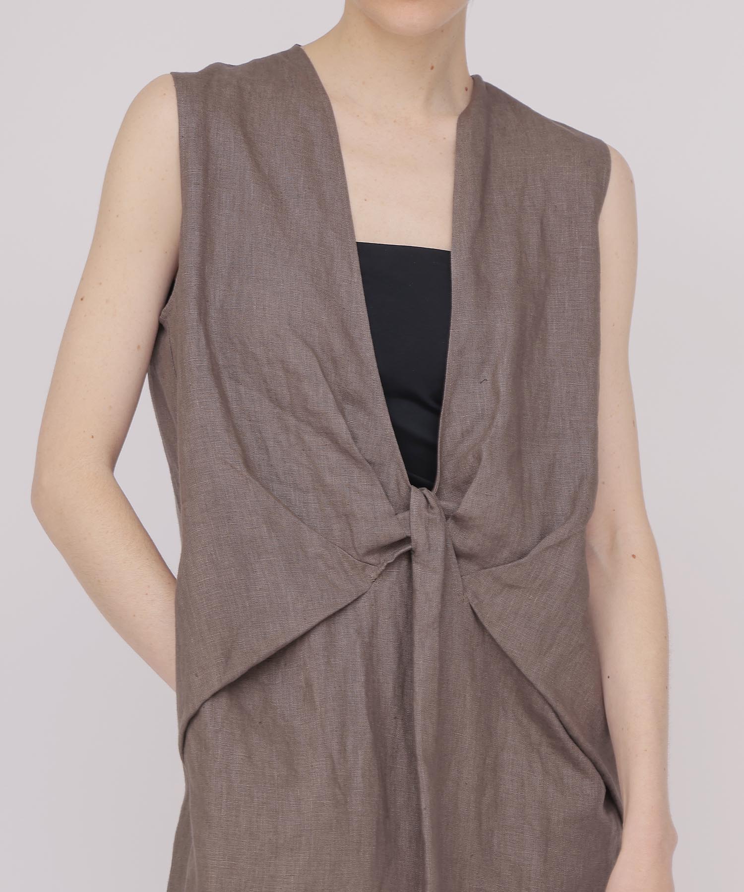 linen twist dress