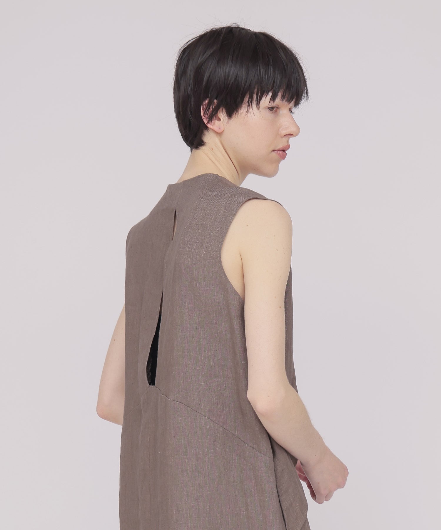 linen twist dress