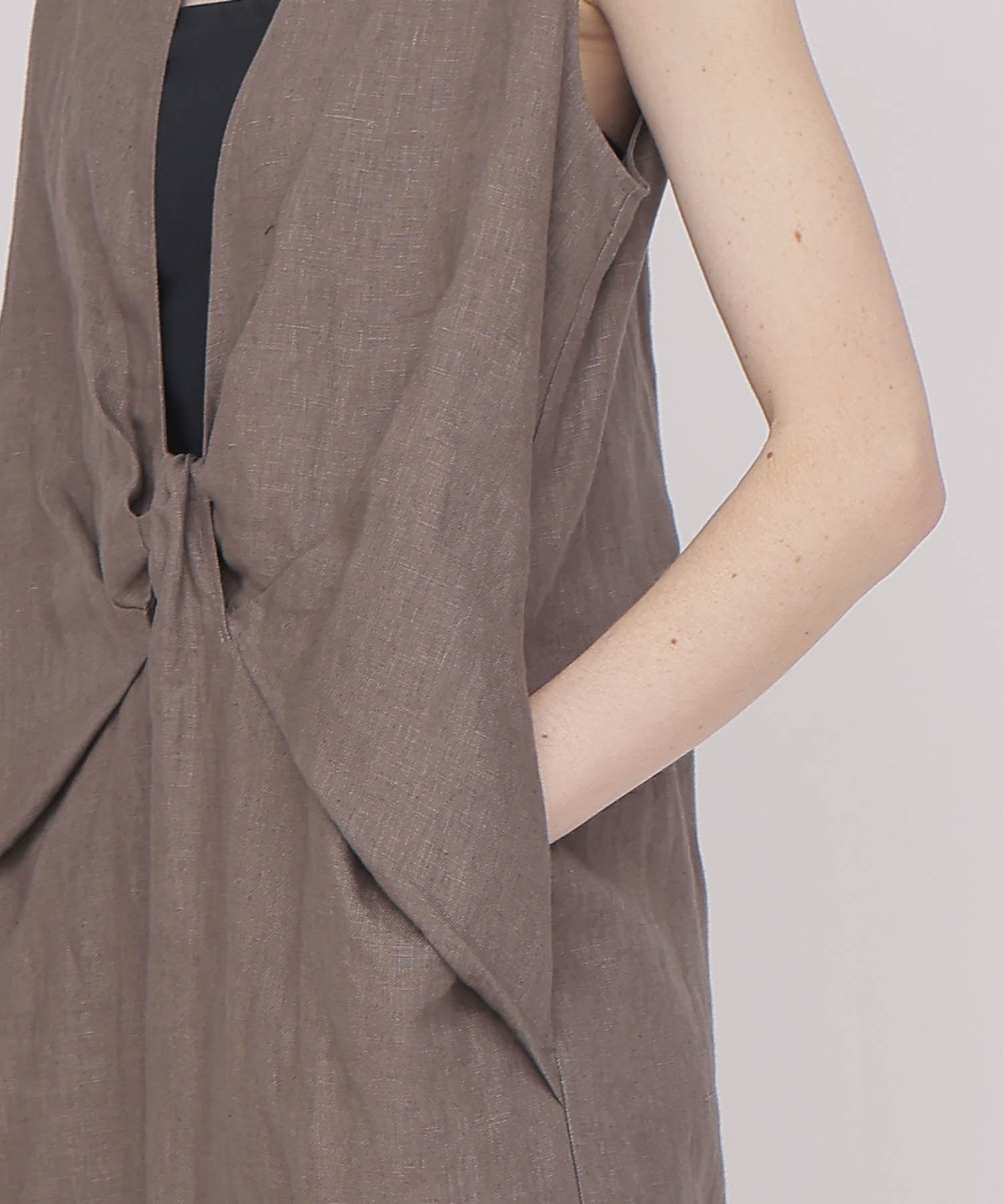 linen twist dress