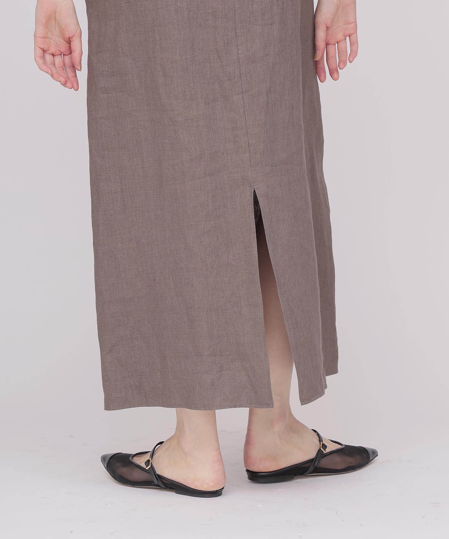 linen twist dress