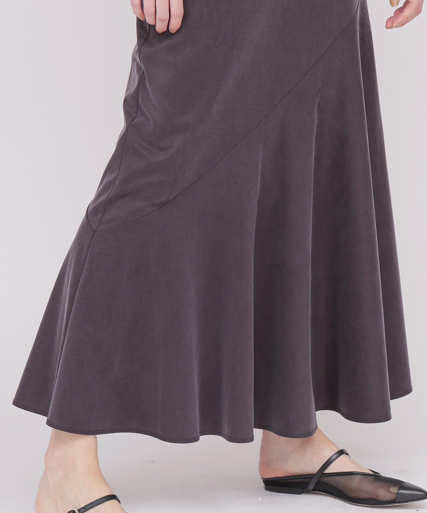 asymmetric flare jersey skirt