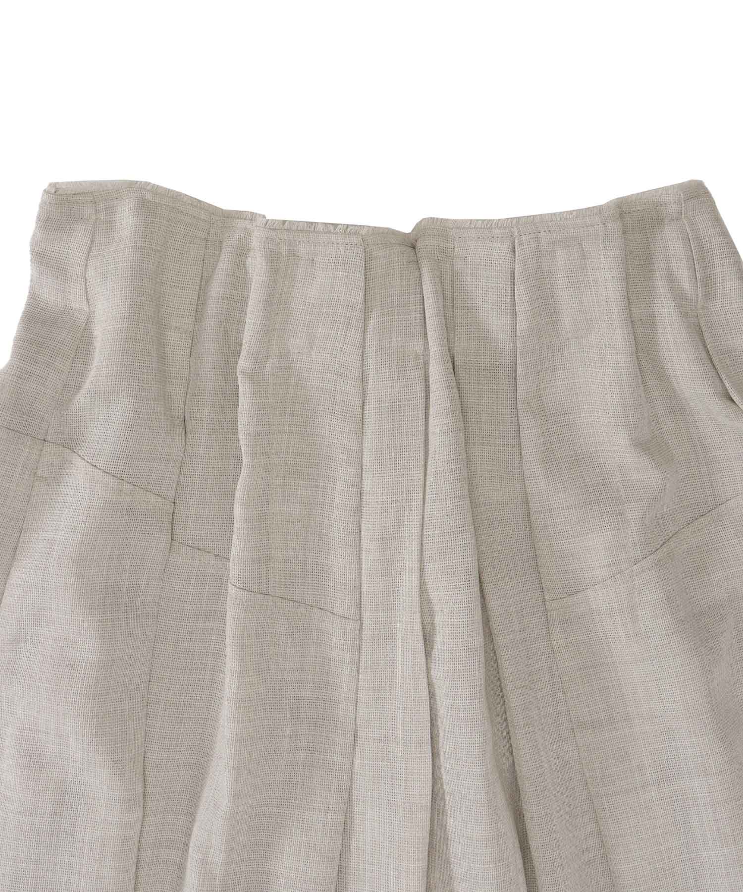 random tuck mesh skirt