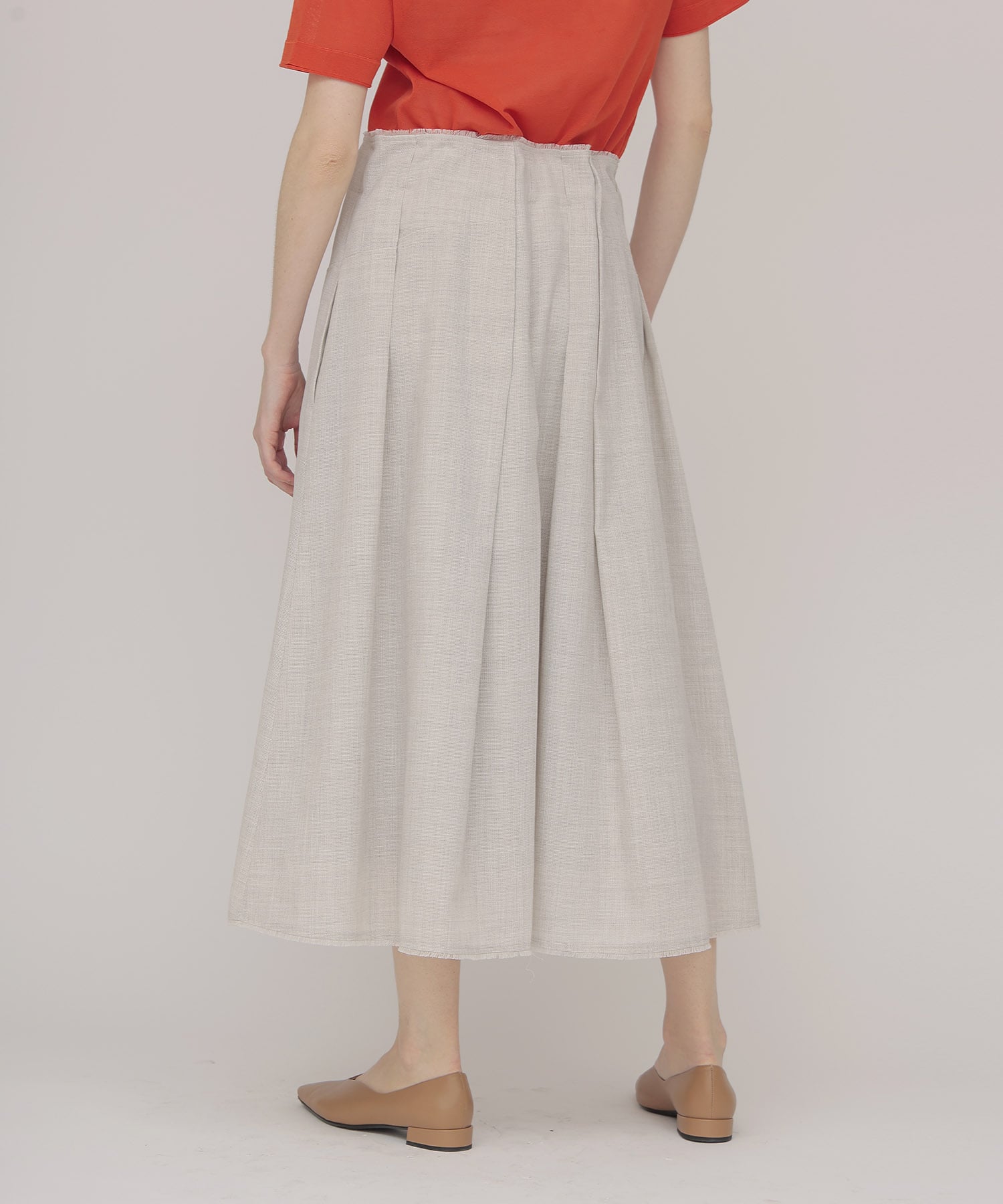 random tuck mesh skirt