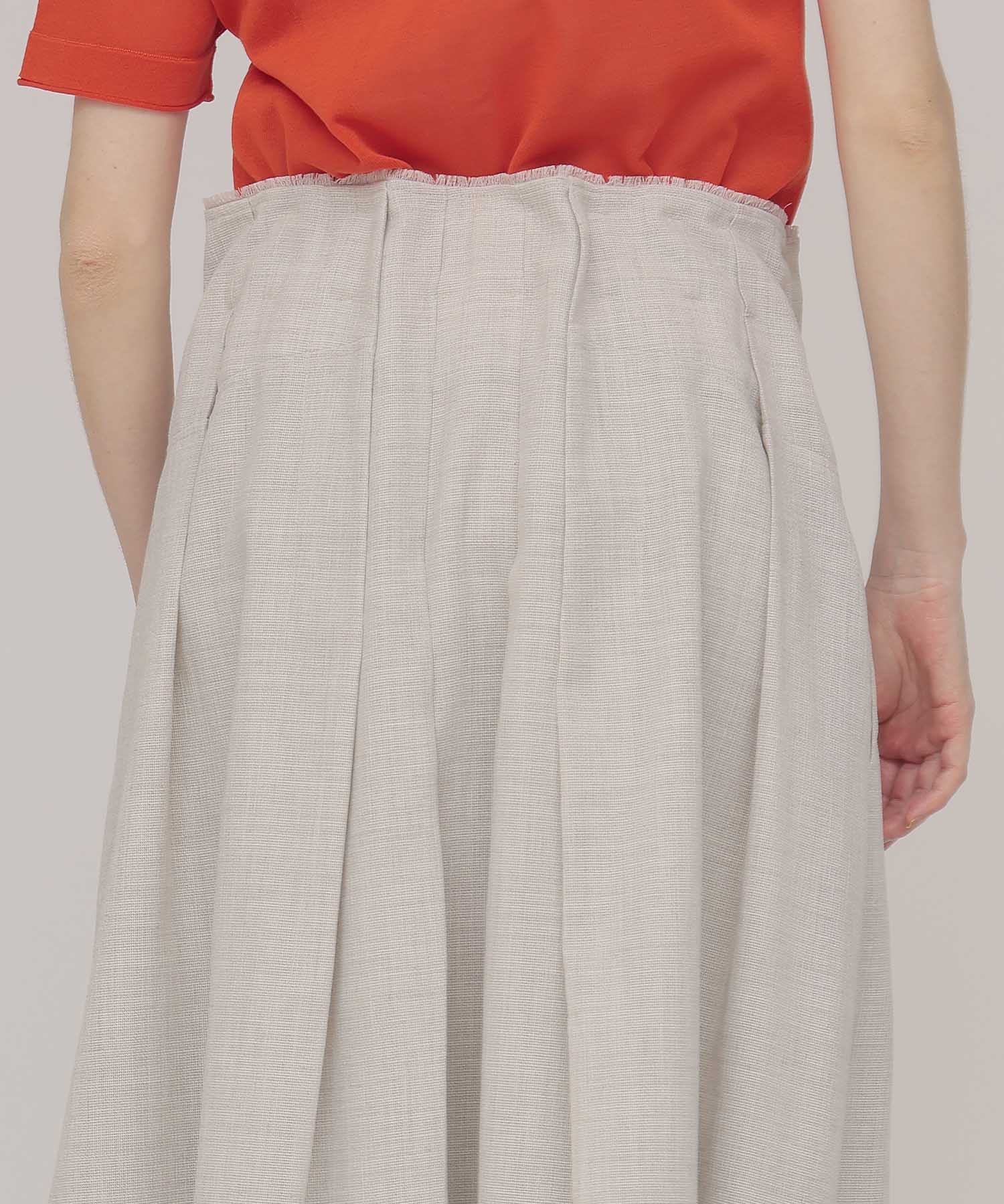 random tuck mesh skirt