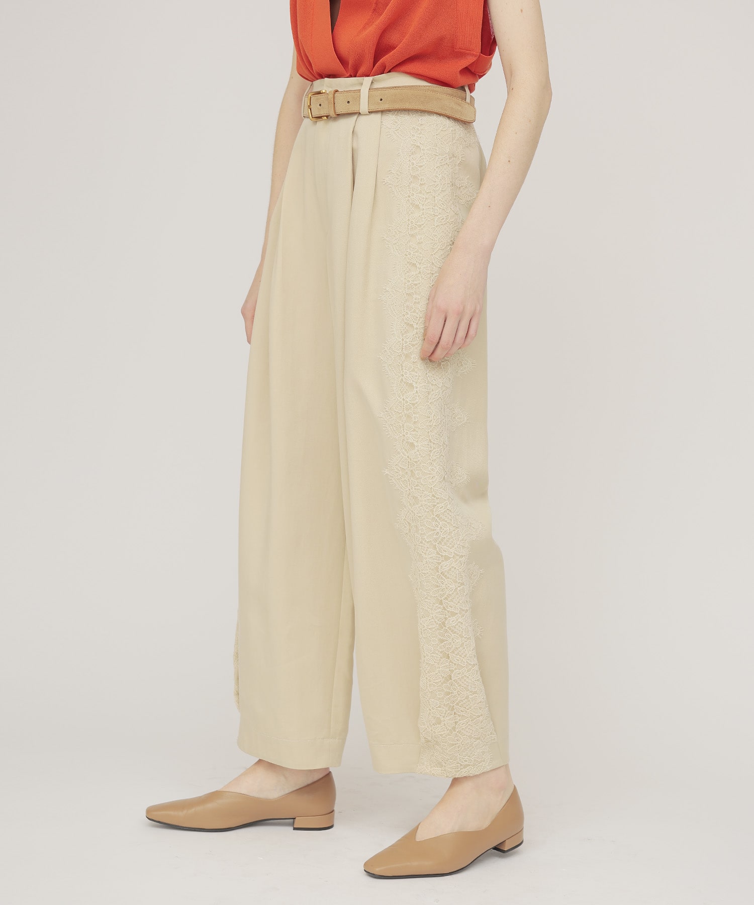 side lace trousers