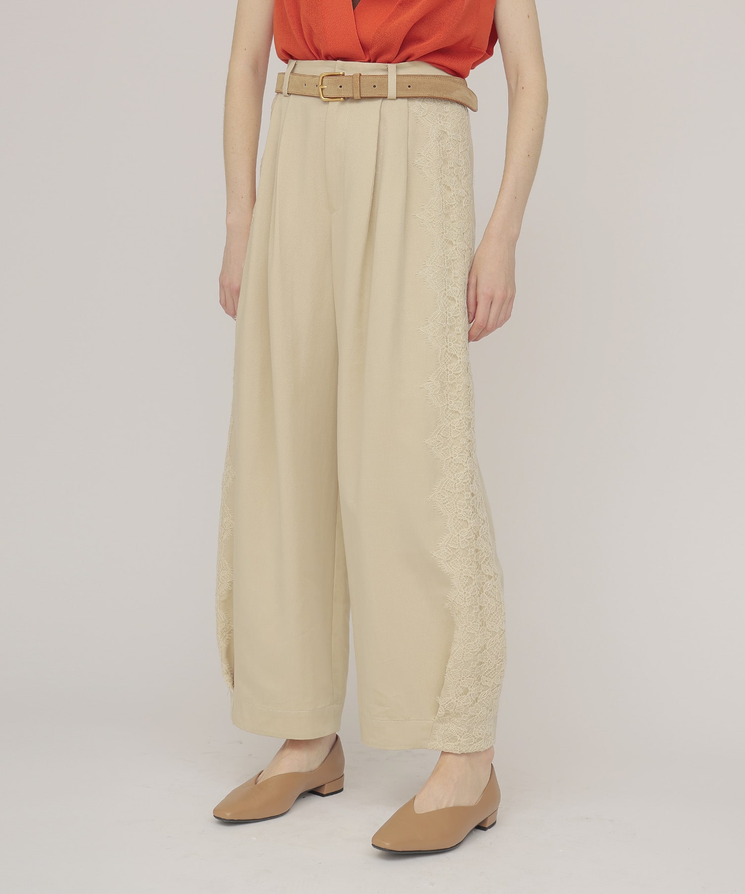 side lace trousers