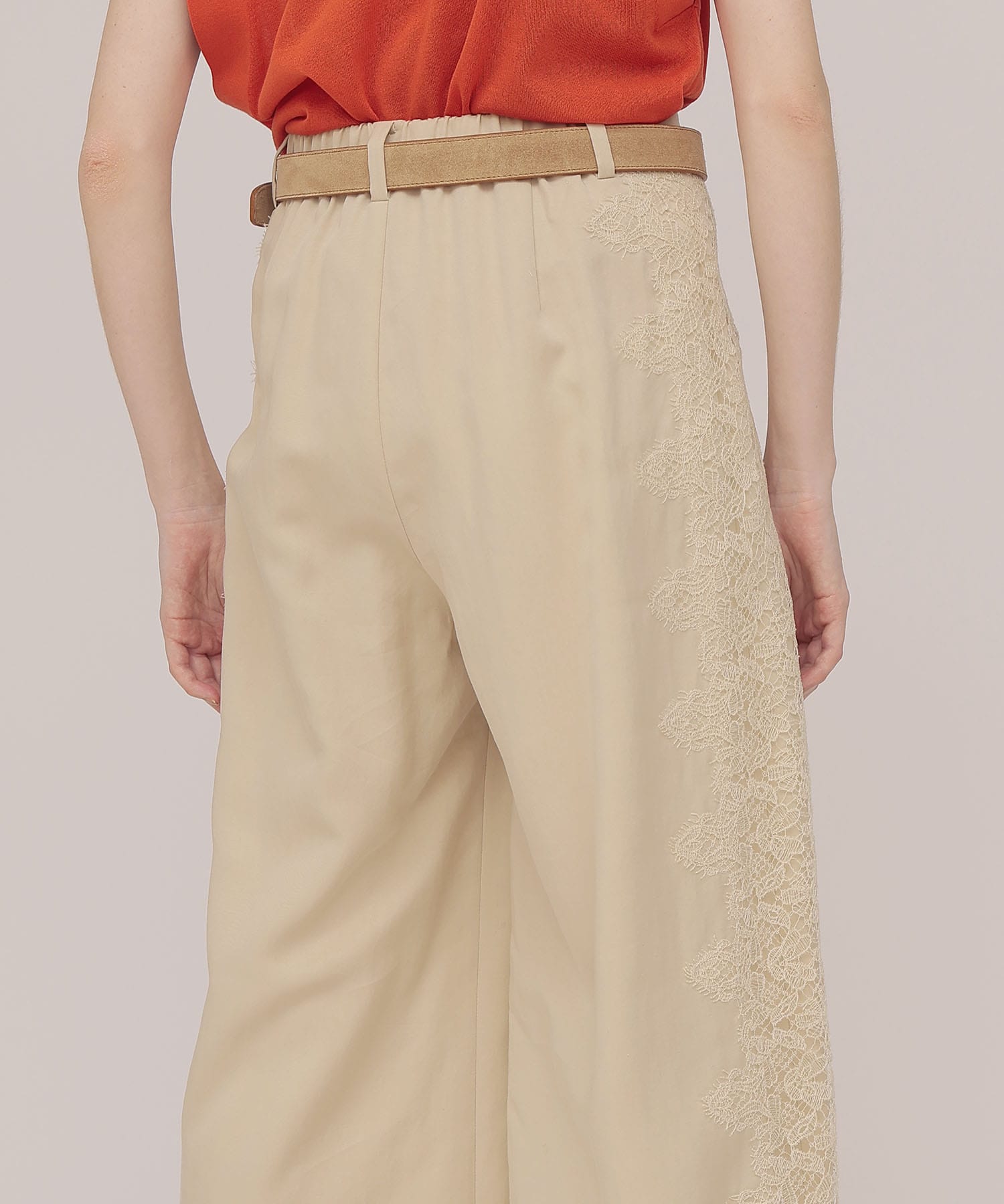 side lace trousers