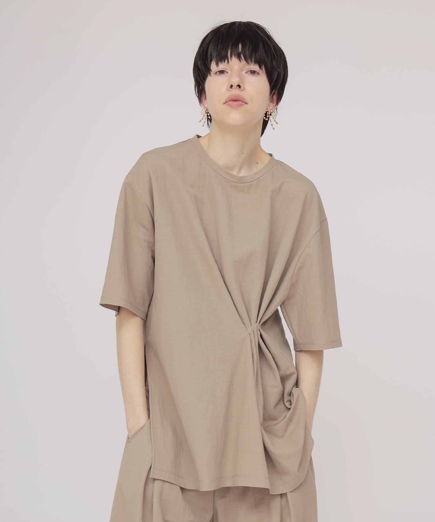 natural wrinkles tuck pullover cutsew