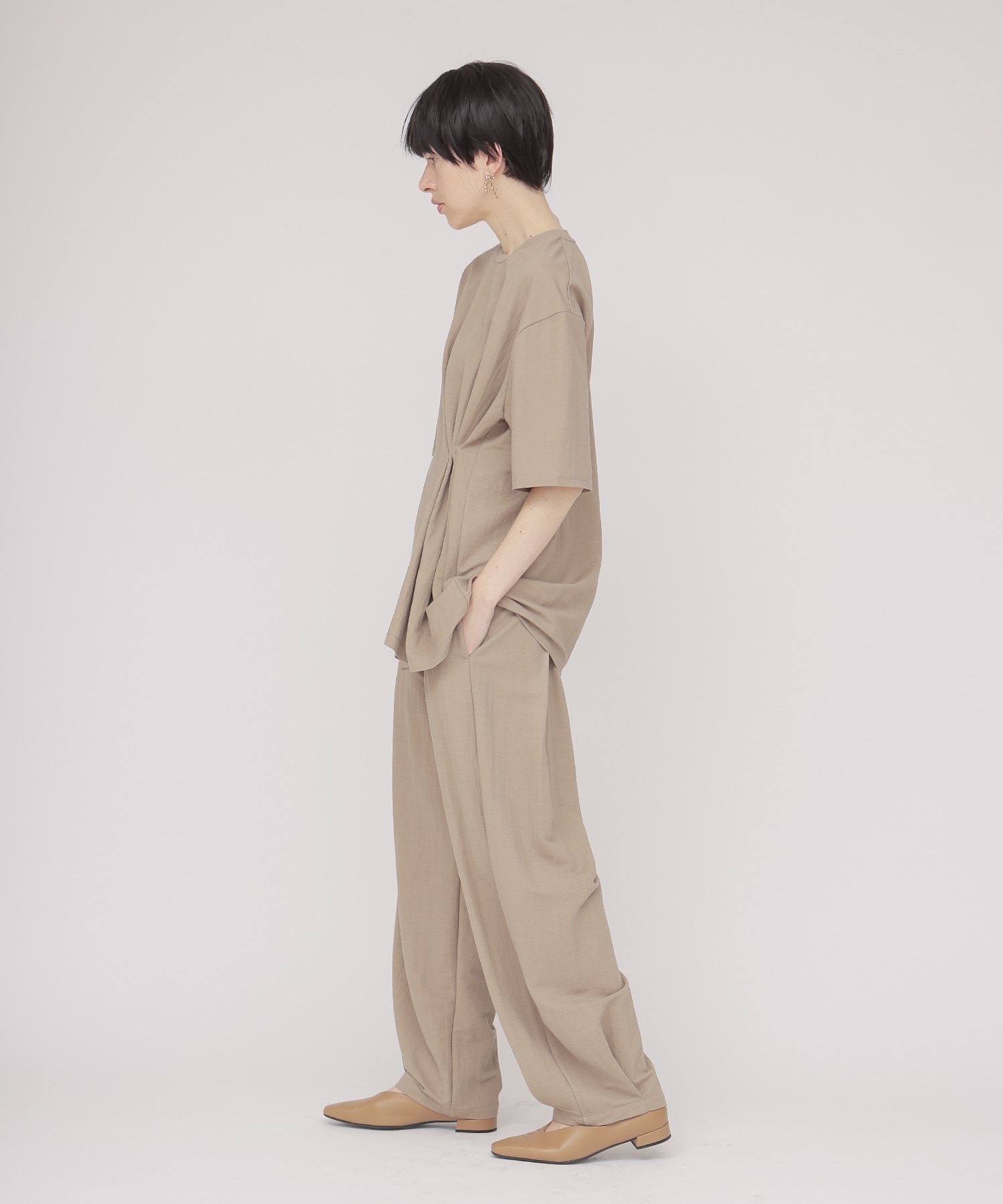 natural wrinkles tuck pullover cutsew